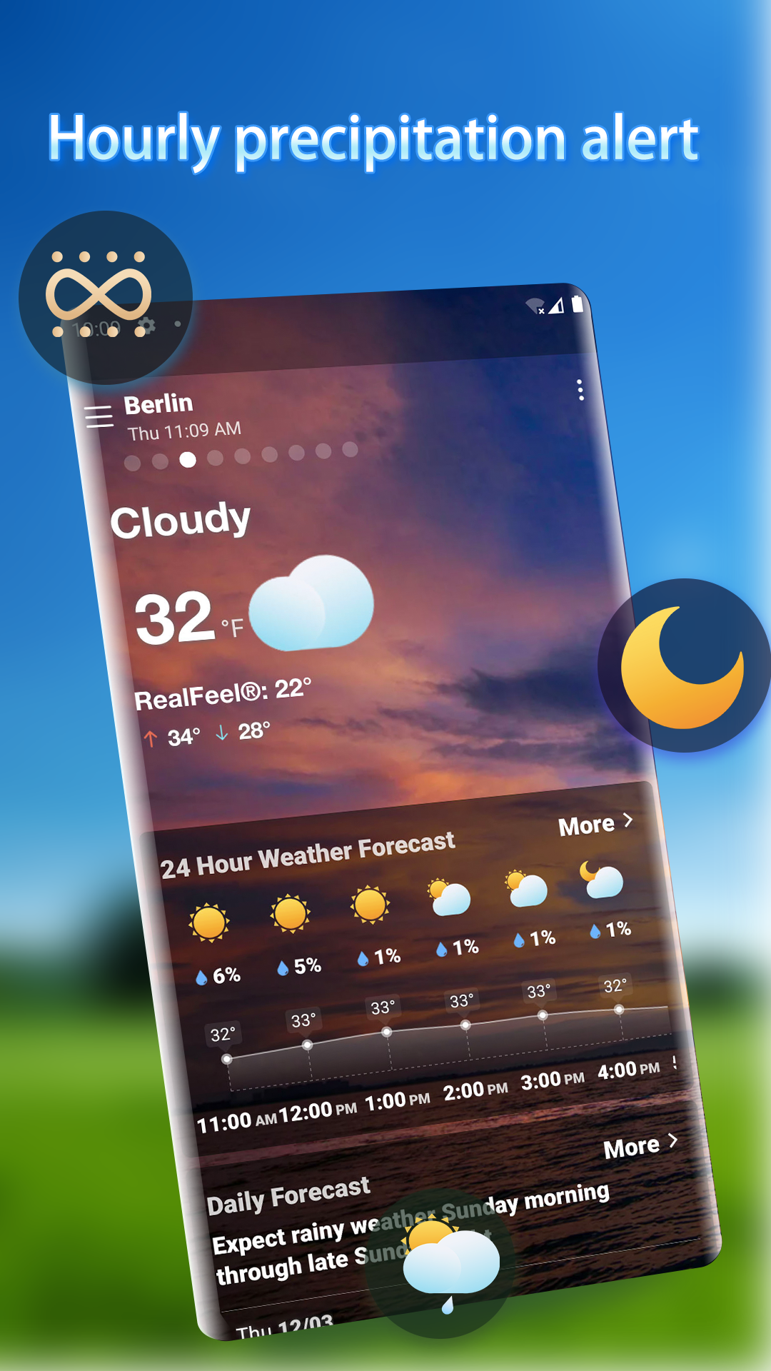 اسکرین شات 5 برنامه Local Weather Alerts - Widget