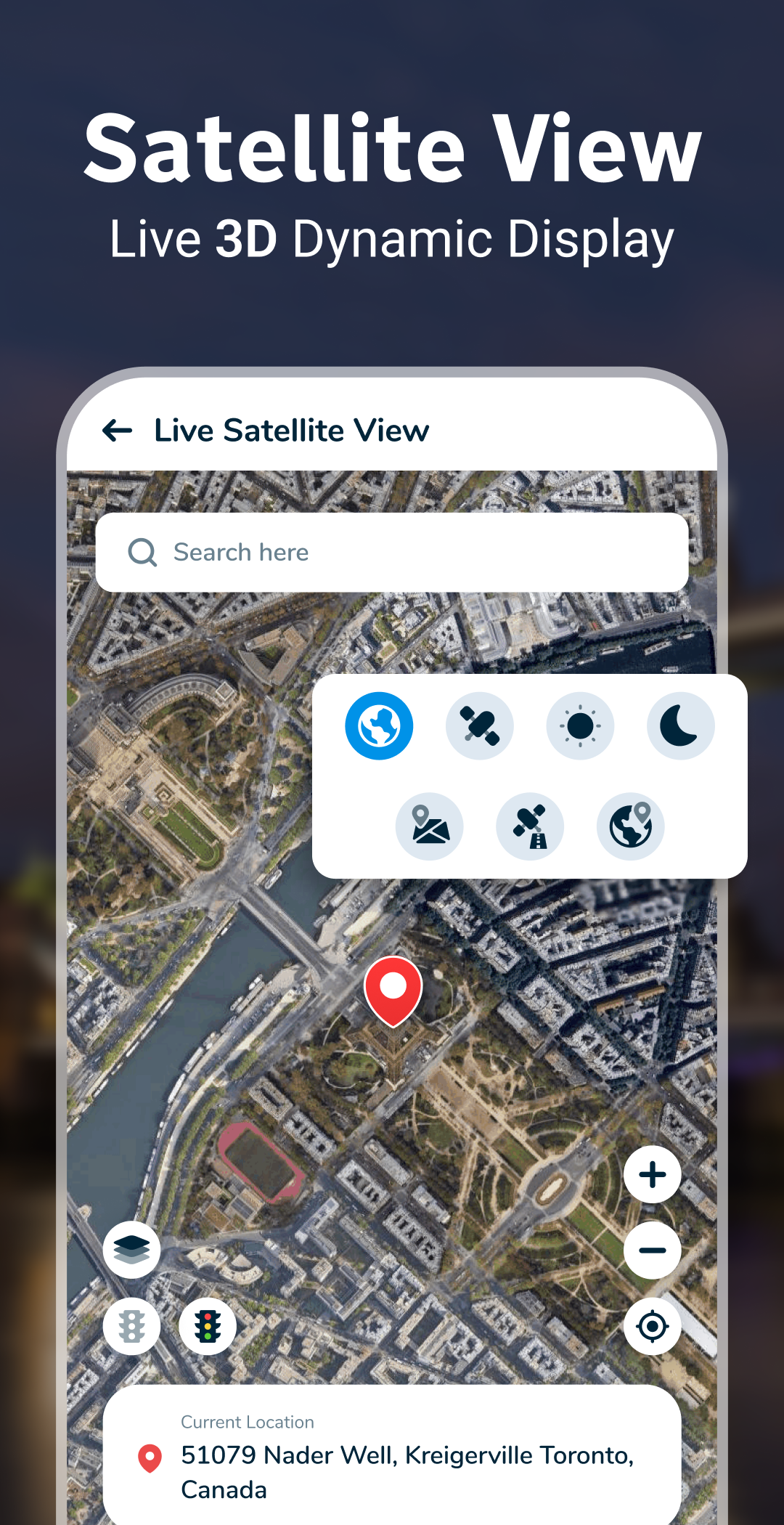 اسکرین شات 7 برنامه Live Earth Map HD - Live Cam