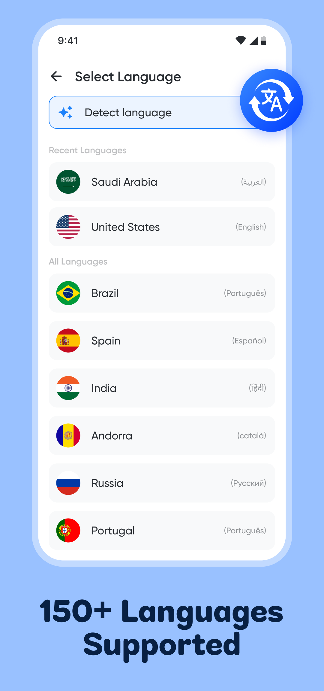 اسکرین شات 5 برنامه Speak & Translate All Language