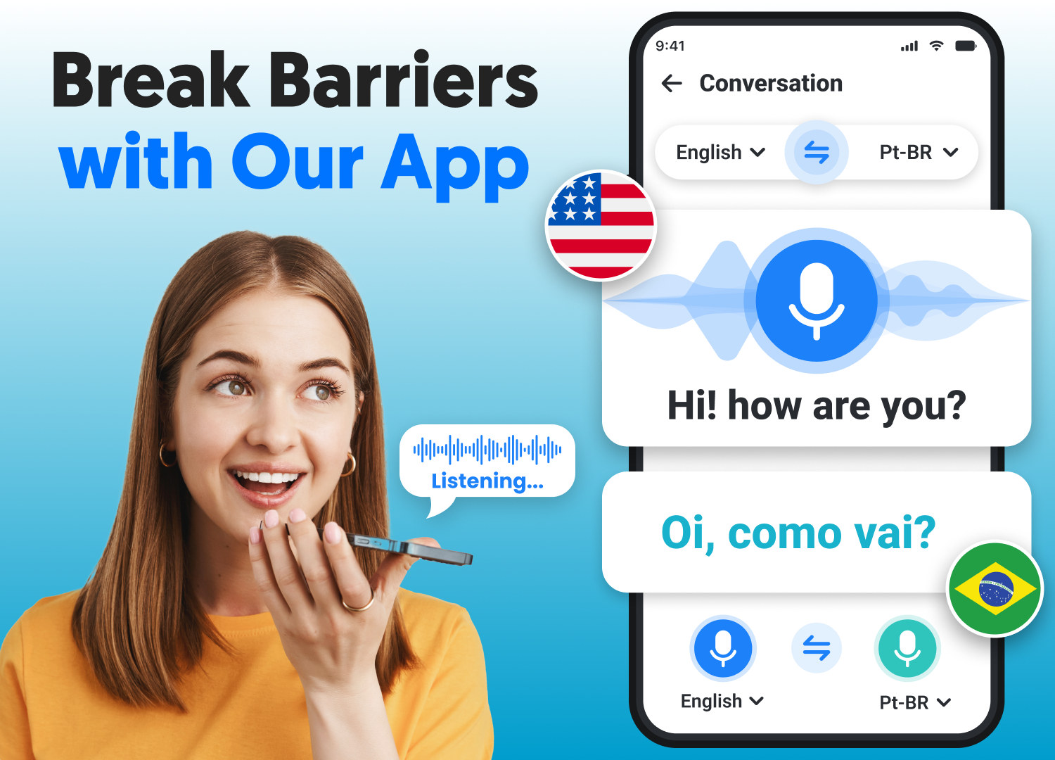 اسکرین شات 6 برنامه Speak & Translate All Language