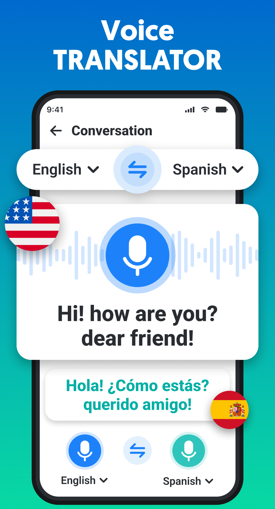 اسکرین شات 1 برنامه Speak & Translate All Language