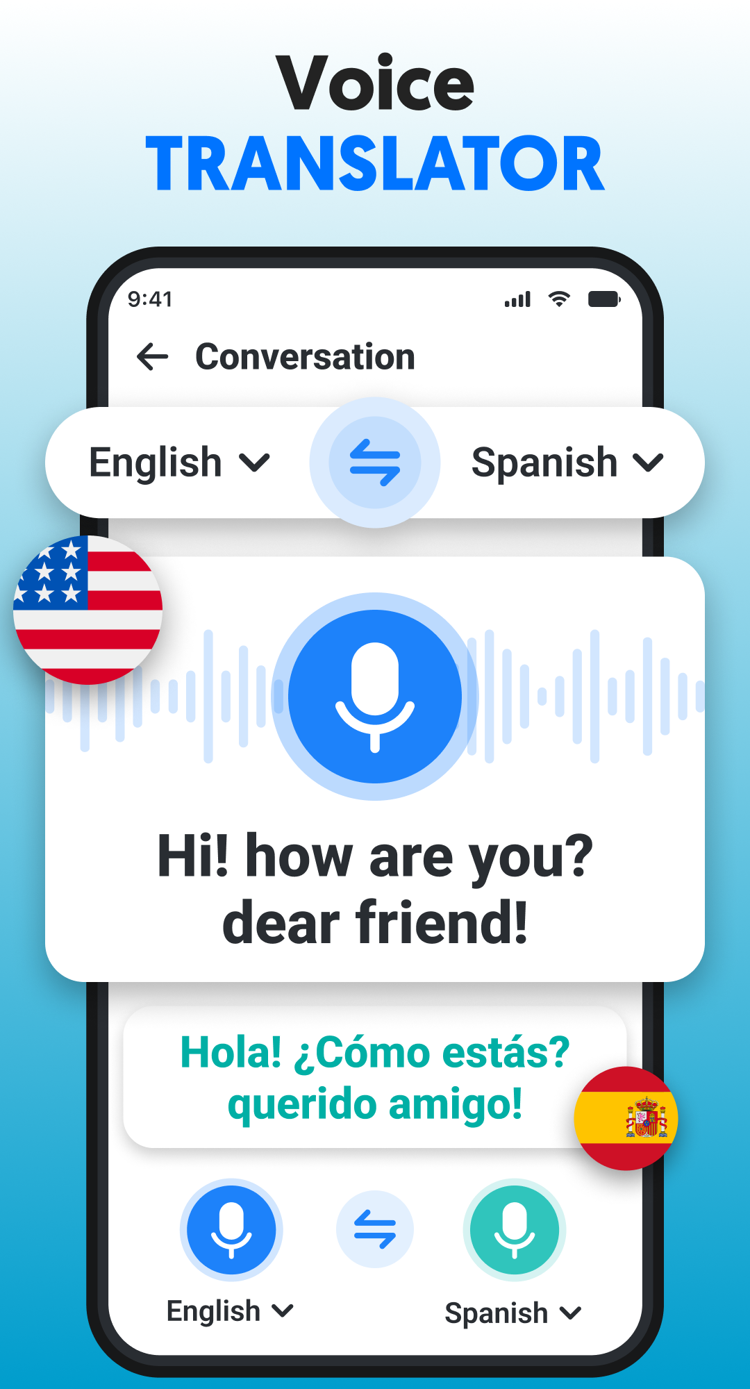اسکرین شات 1 برنامه Speak & Translate All Language