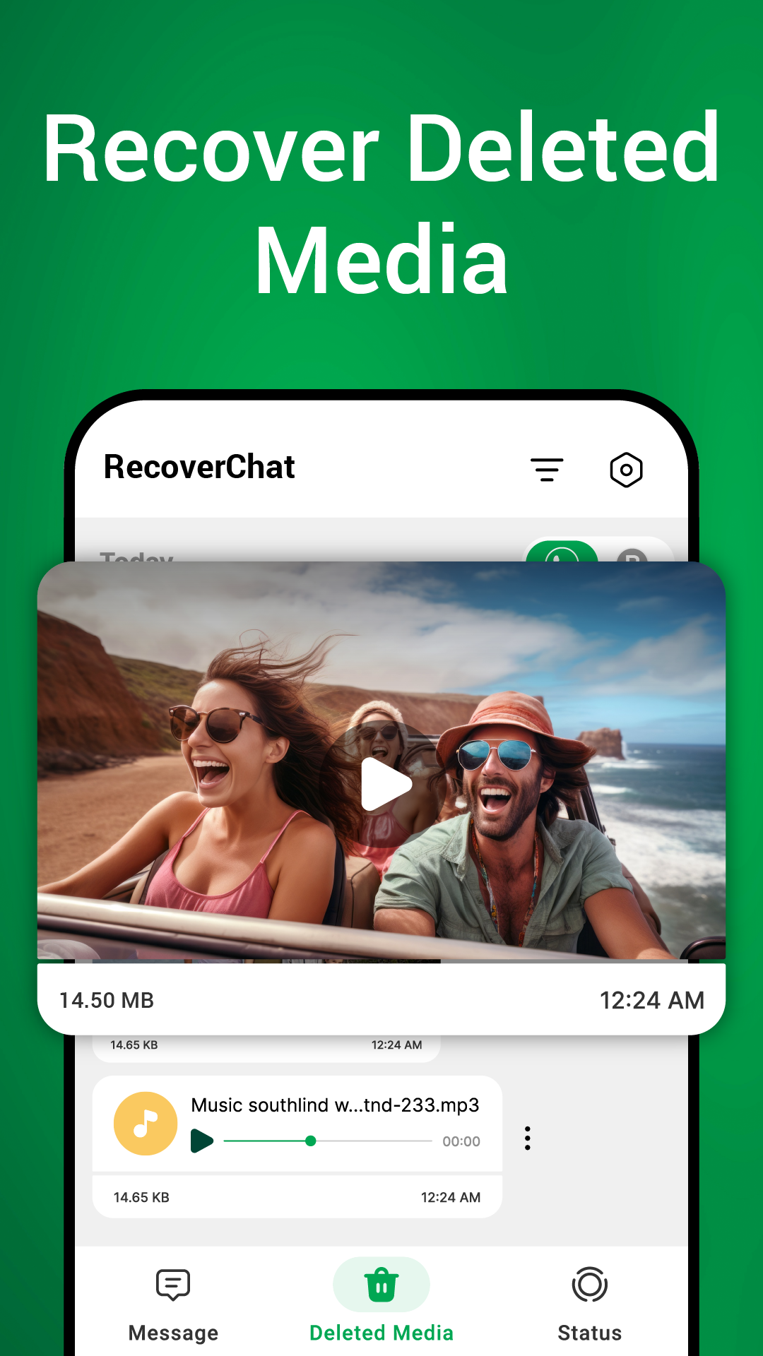 اسکرین شات 2 برنامه Recover Deleted Messages
