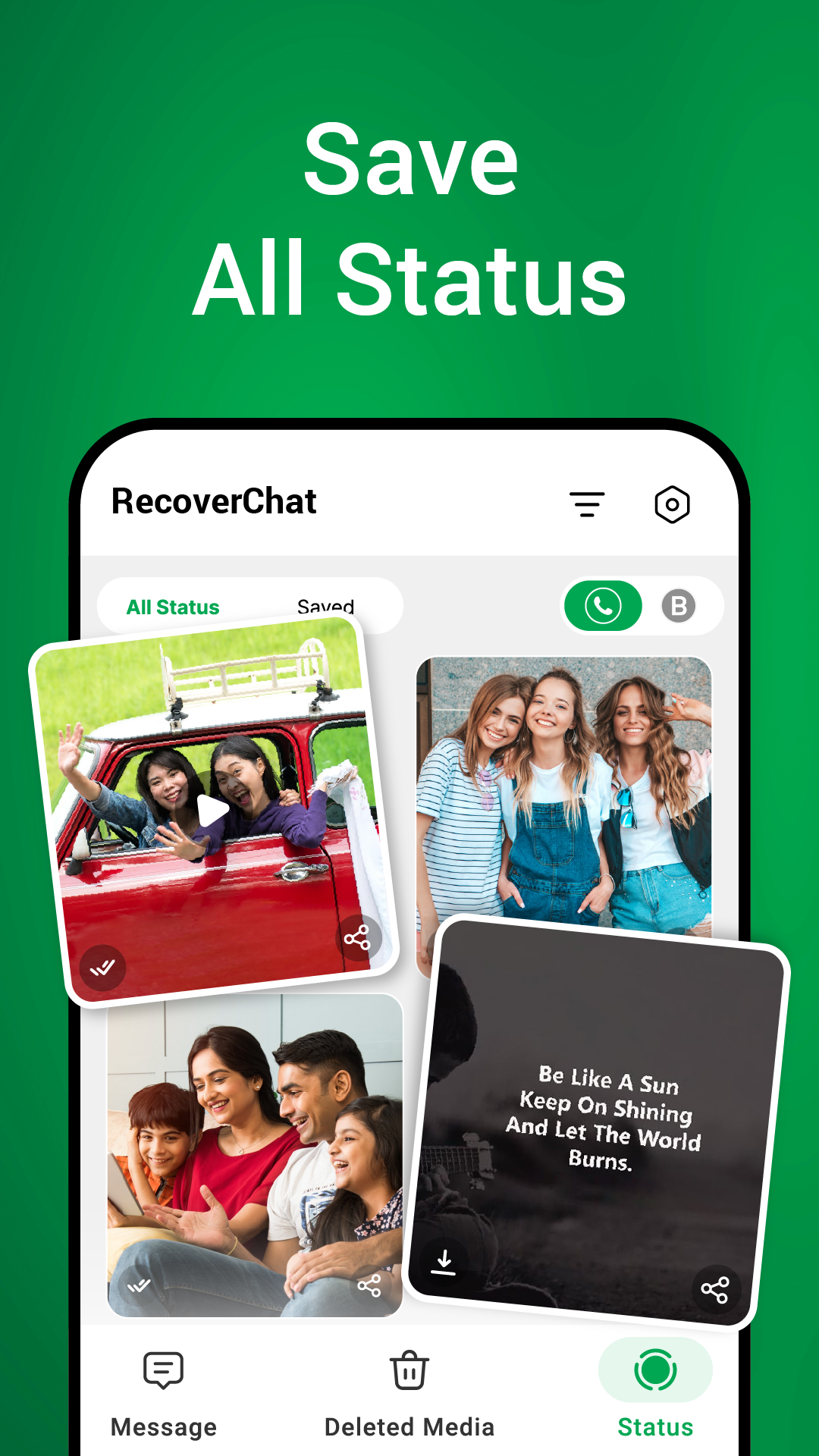 اسکرین شات 5 برنامه Recover Deleted Messages