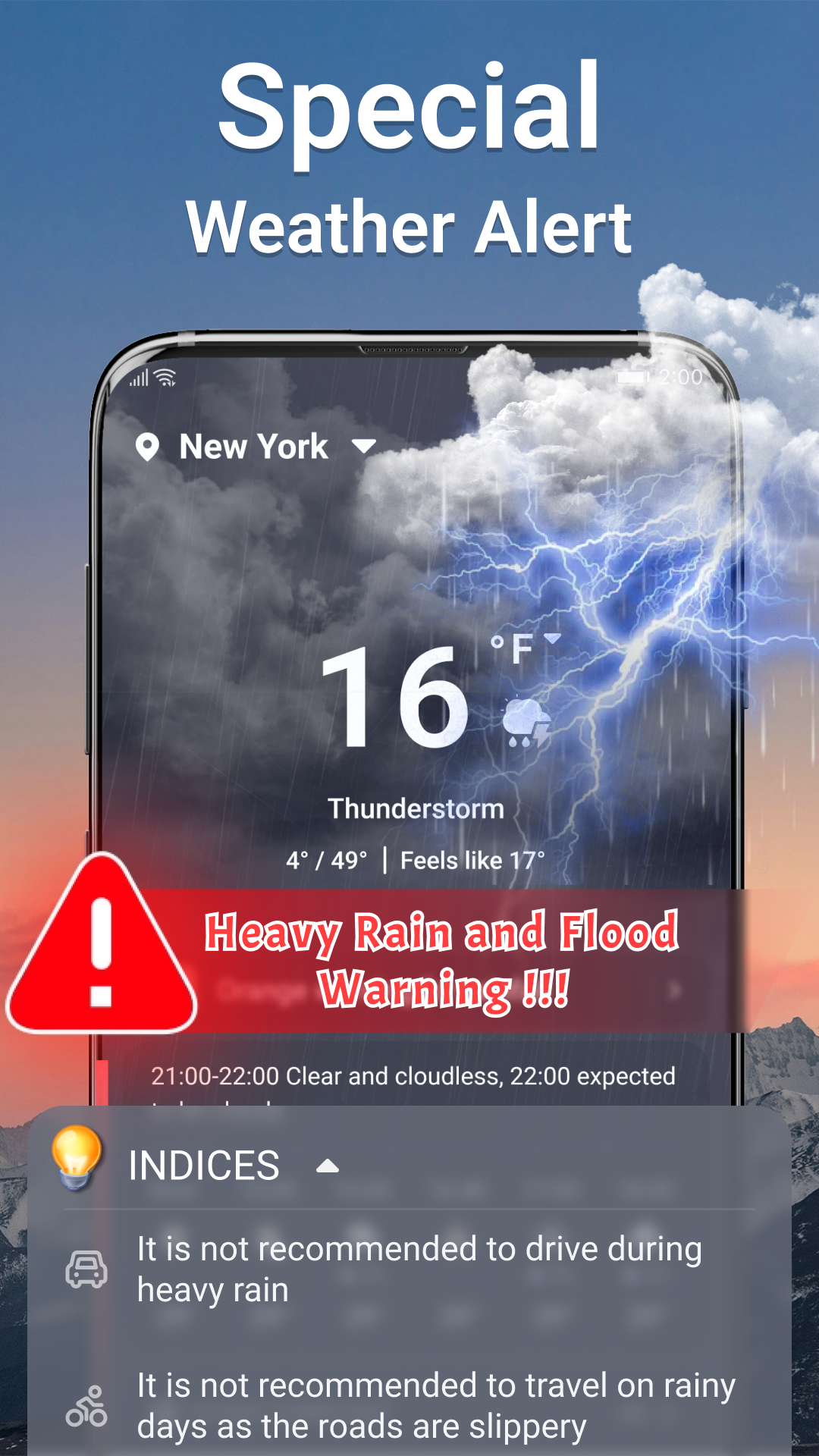 اسکرین شات 4 برنامه Weather Live - Forecast&Alert
