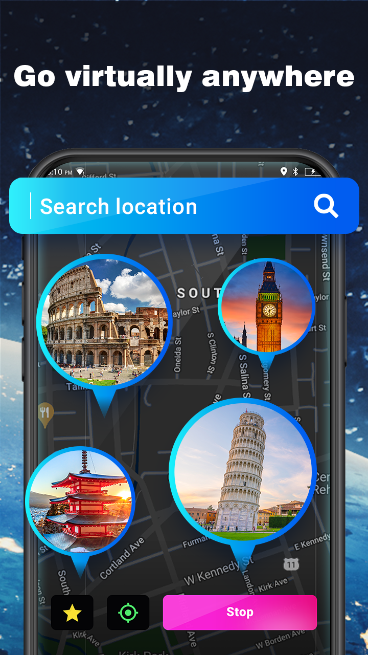 اسکرین شات 7 برنامه Gmocker: Fake GPS Location