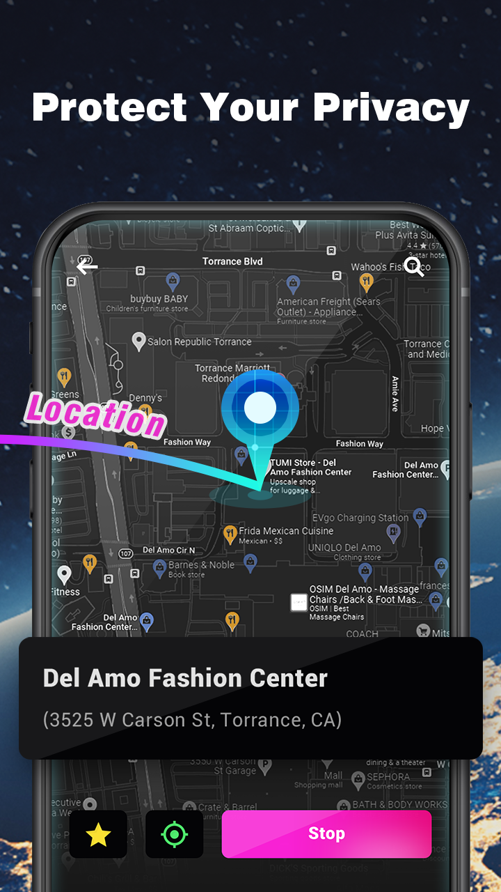 اسکرین شات 3 برنامه Gmocker: Fake GPS Location