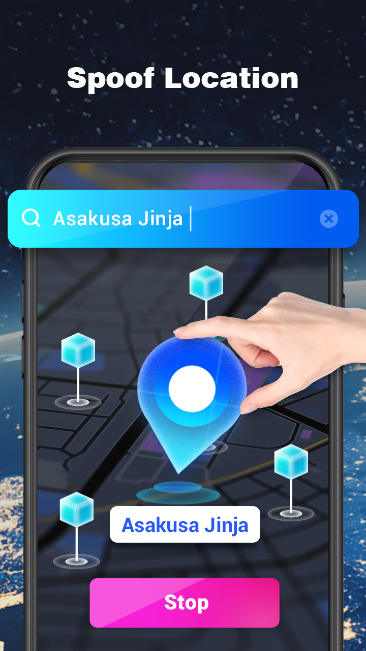 اسکرین شات 4 برنامه Gmocker: Fake GPS Location