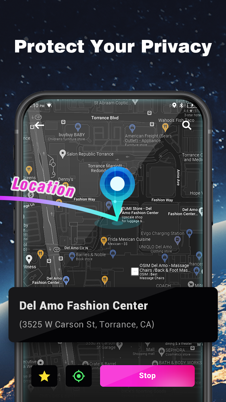 اسکرین شات 3 برنامه Gmocker: Fake GPS Location