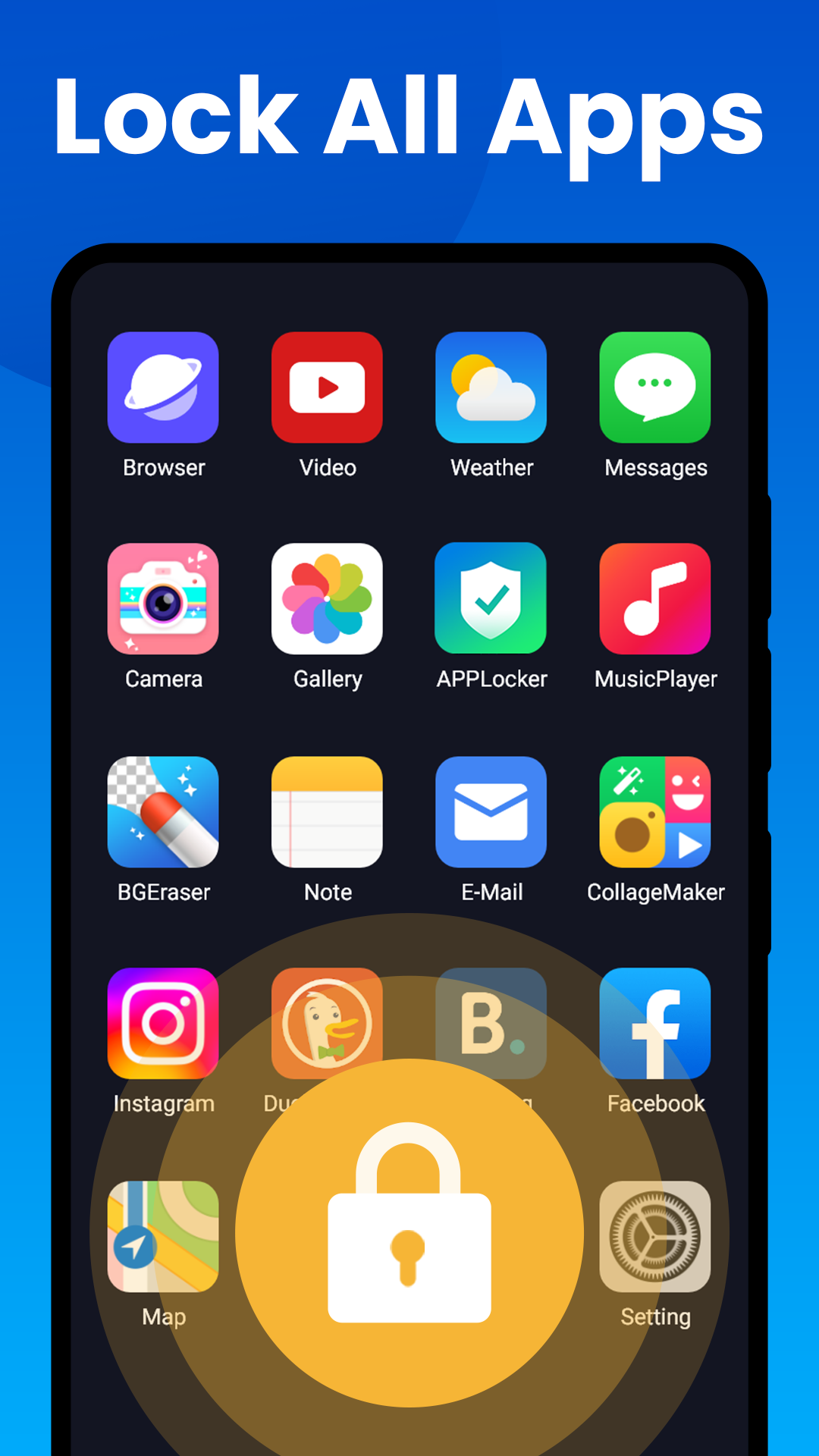 اسکرین شات 2 برنامه App lock - Fingerprint,Applock