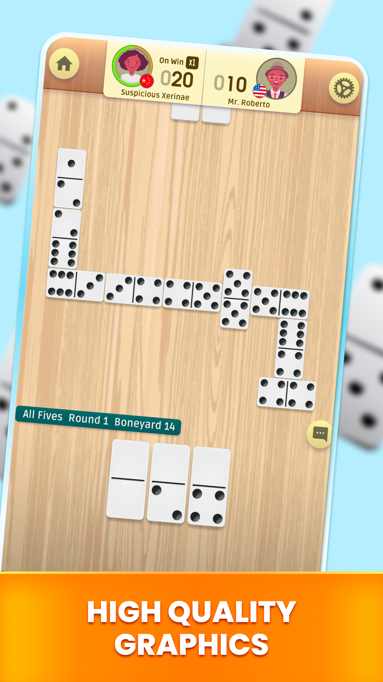 اسکرین شات 2 بازی Dominoes: Classic Dominos Game