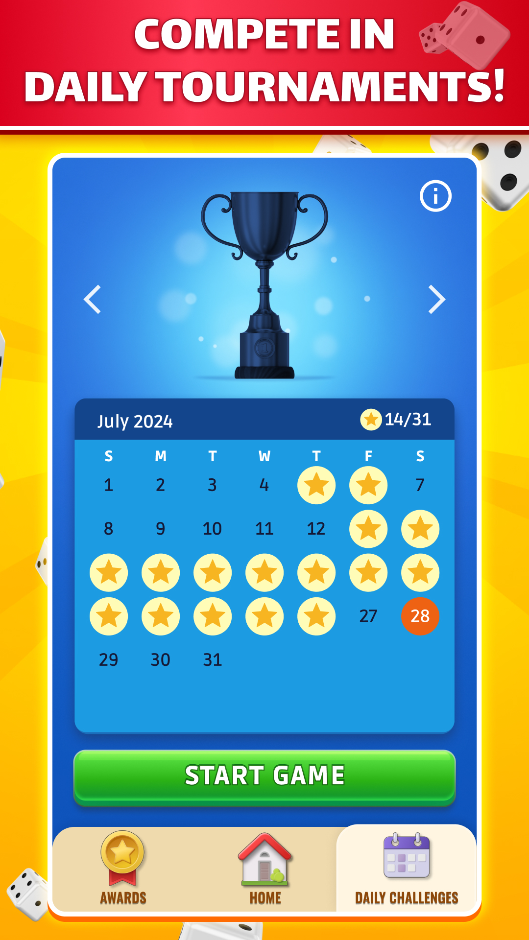 اسکرین شات 4 بازی Yatzy: Dice Game Online