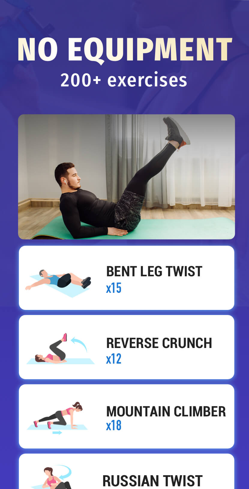اسکرین شات 4 برنامه Lose Belly Fat  - Abs Workout