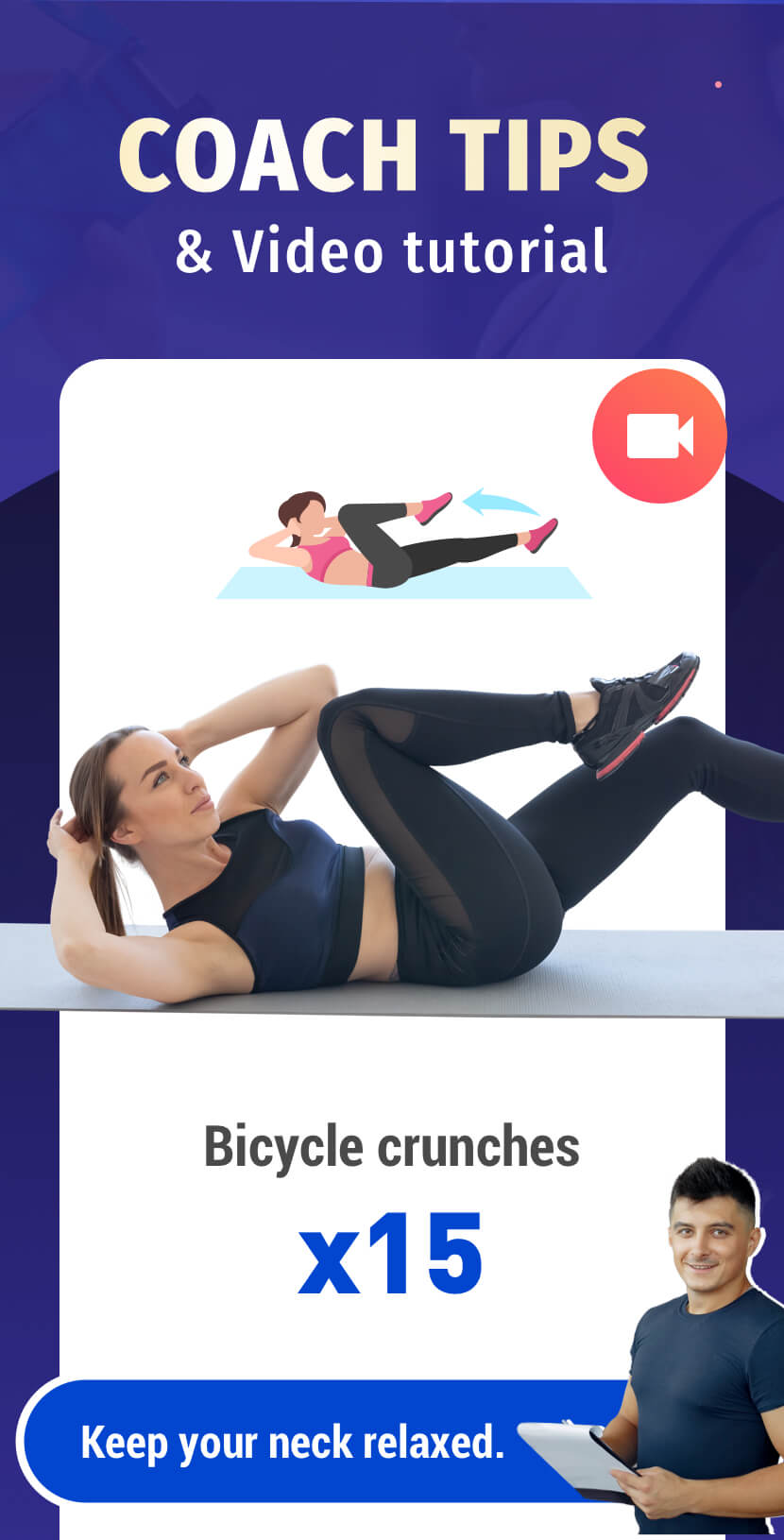 اسکرین شات 3 برنامه Lose Belly Fat  - Abs Workout
