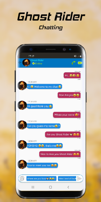 اسکرین شات 3 برنامه Call Ghost Rider | Fake Video