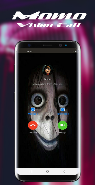 اسکرین شات 2 برنامه Call Scary Momo Horror | Fake