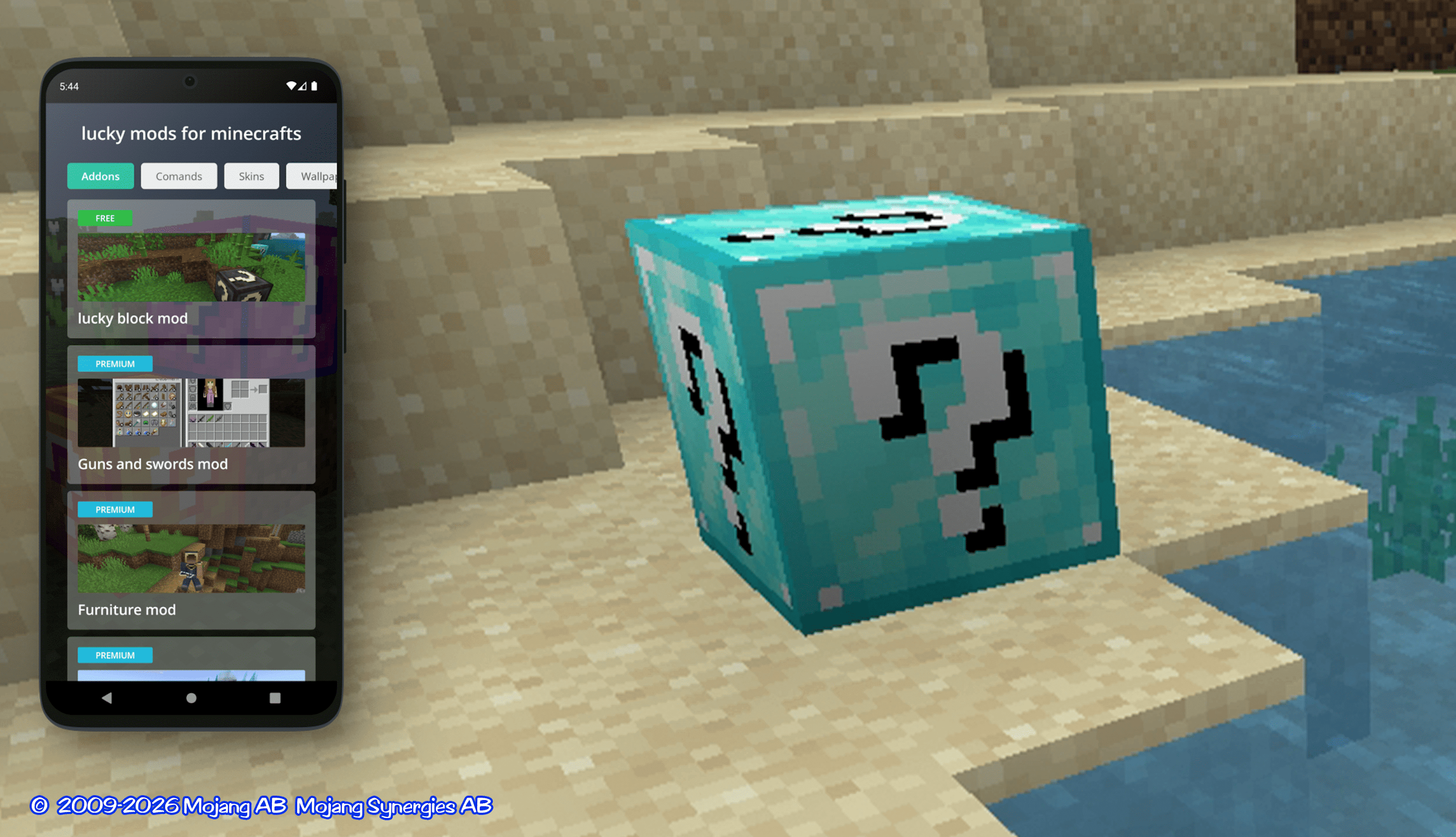 اسکرین شات 1 برنامه lucky mods for minecraft