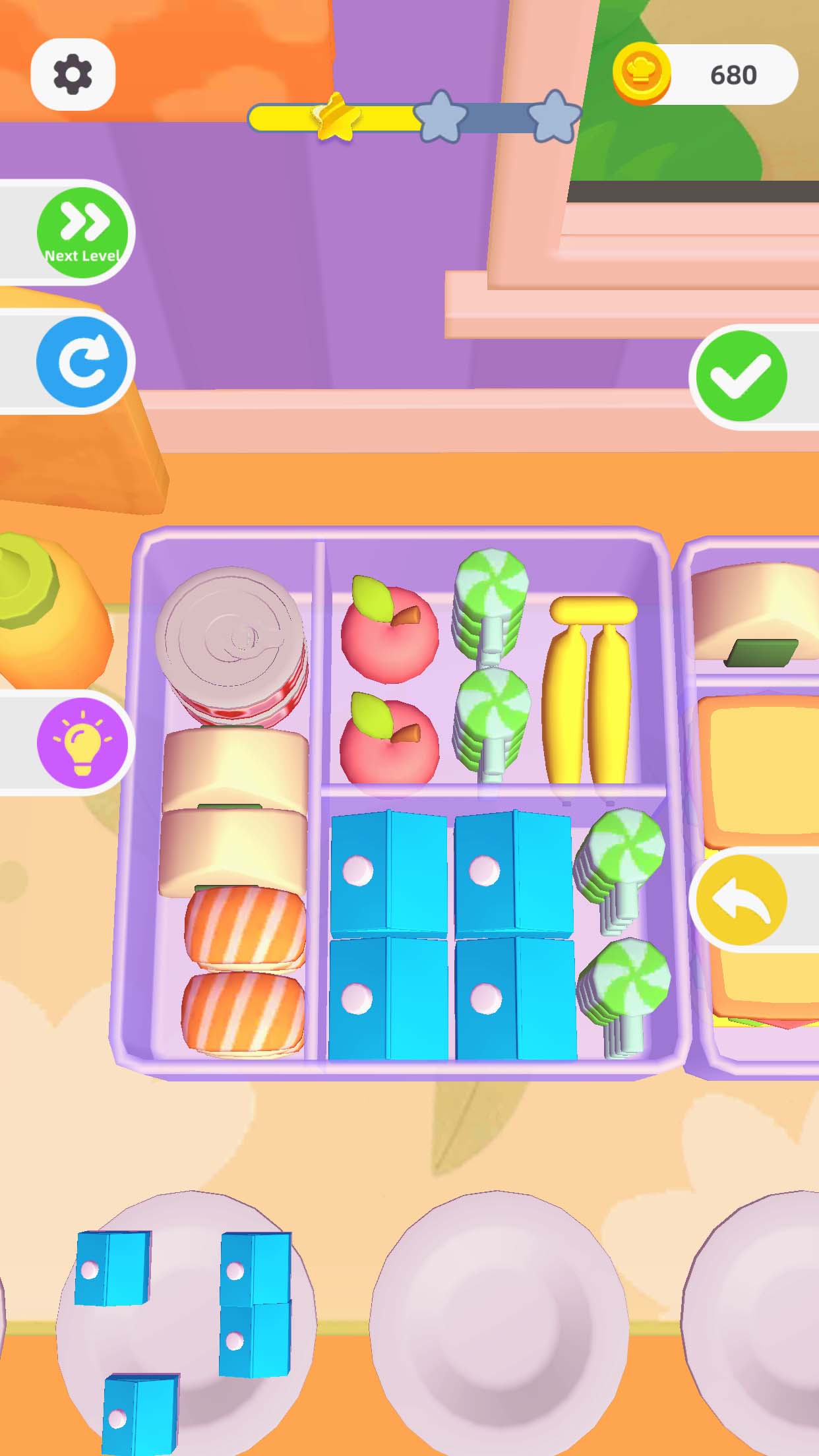 اسکرین شات 2 بازی Fill Lunch Box: Organize Games