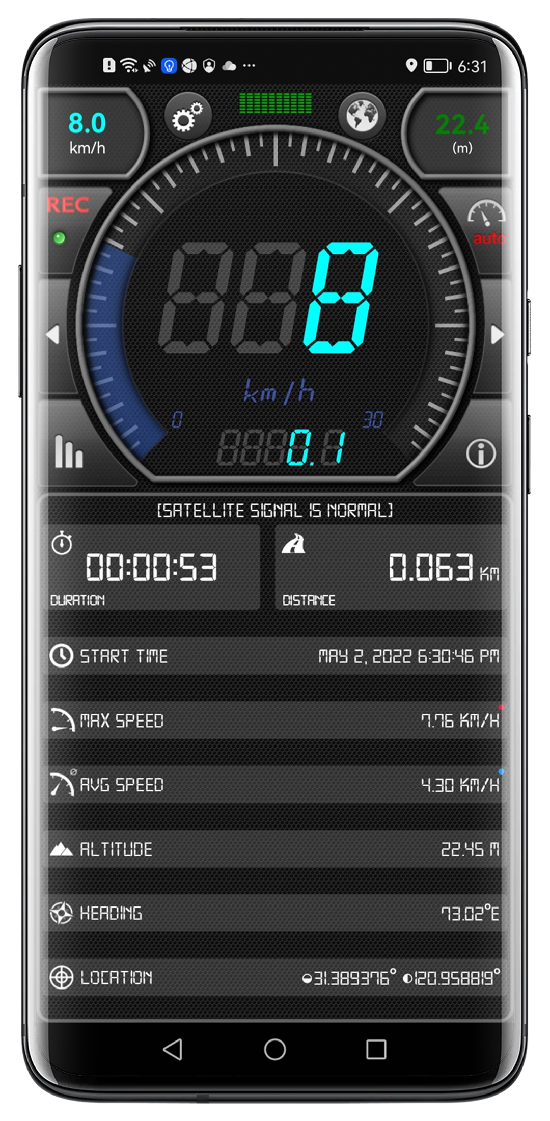 اسکرین شات 3 برنامه GPS Speed