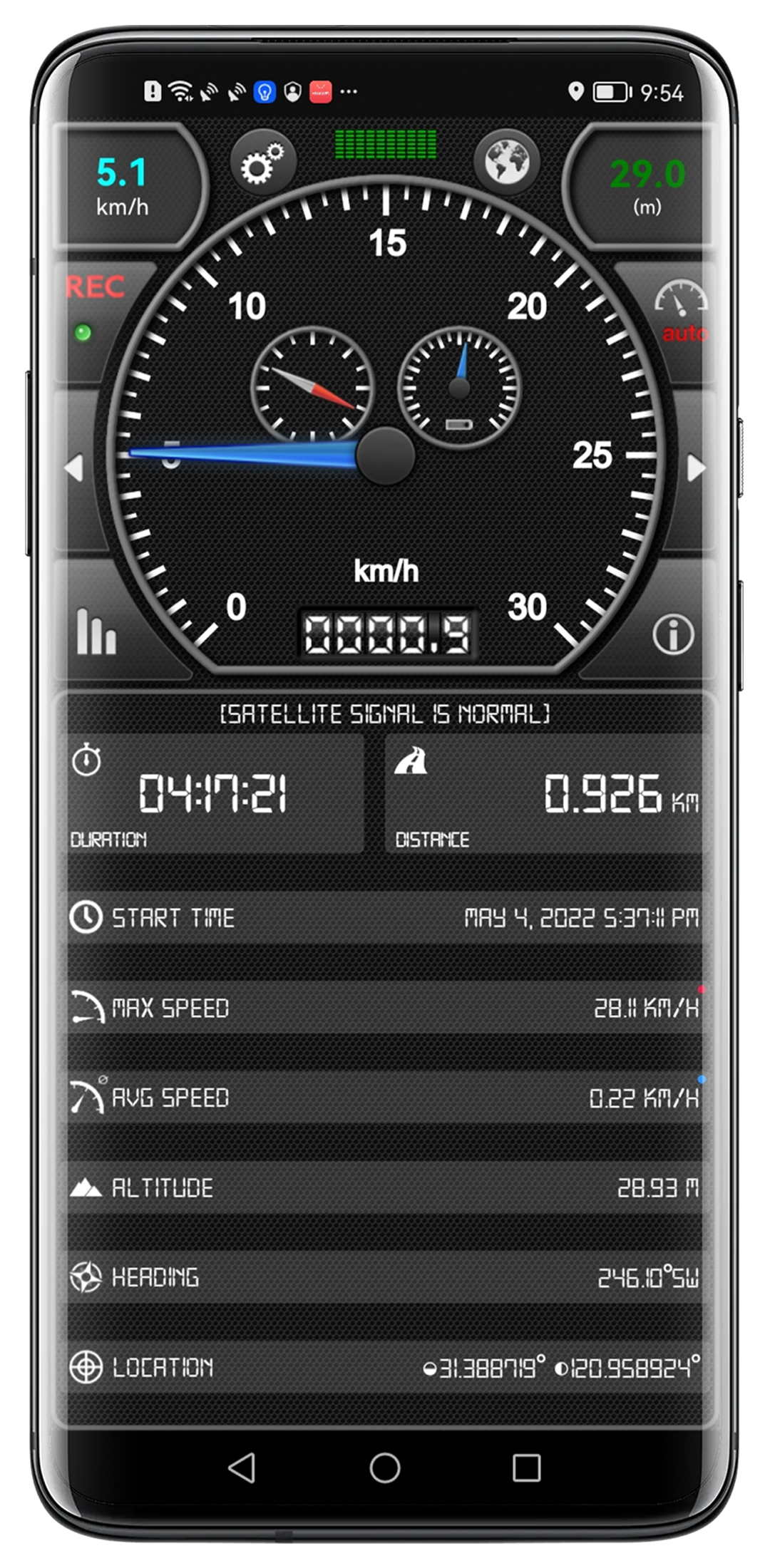 اسکرین شات 2 برنامه GPS Speed
