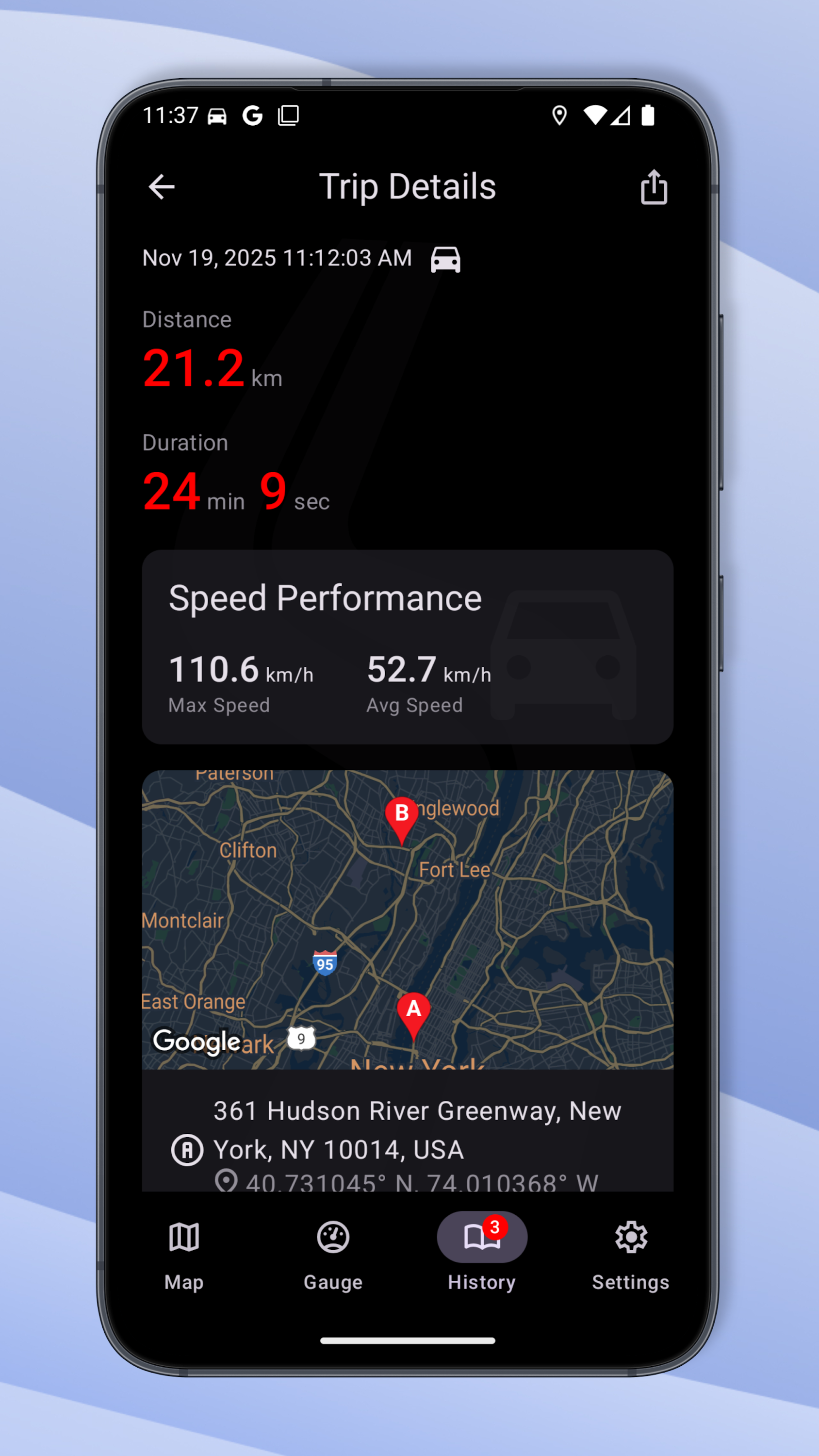 اسکرین شات 4 برنامه Speed View GPS