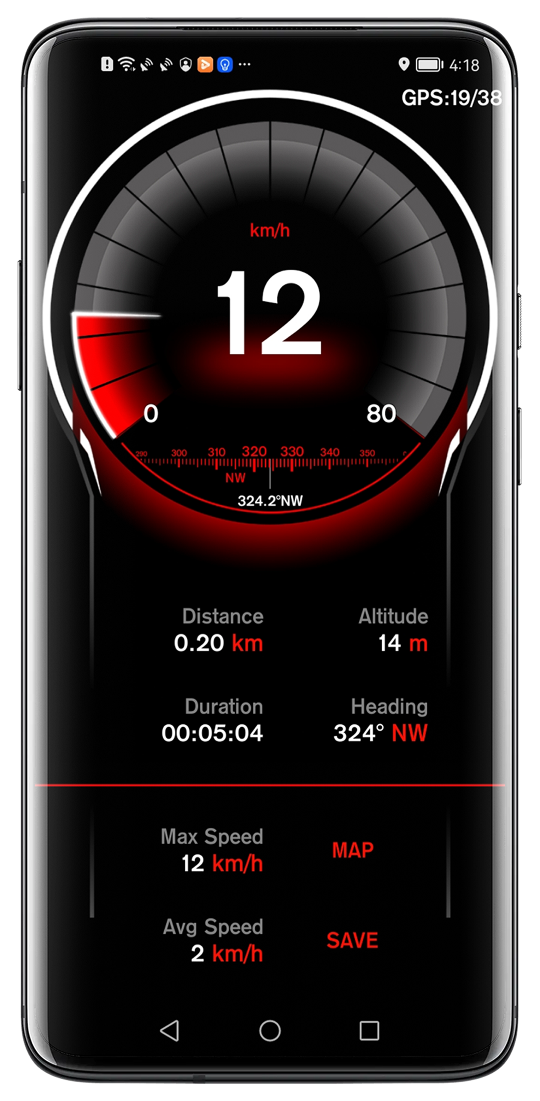 اسکرین شات 2 برنامه Speed View GPS