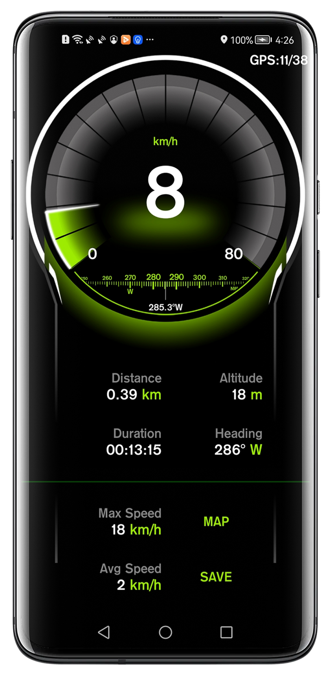 اسکرین شات 1 برنامه Speed View GPS