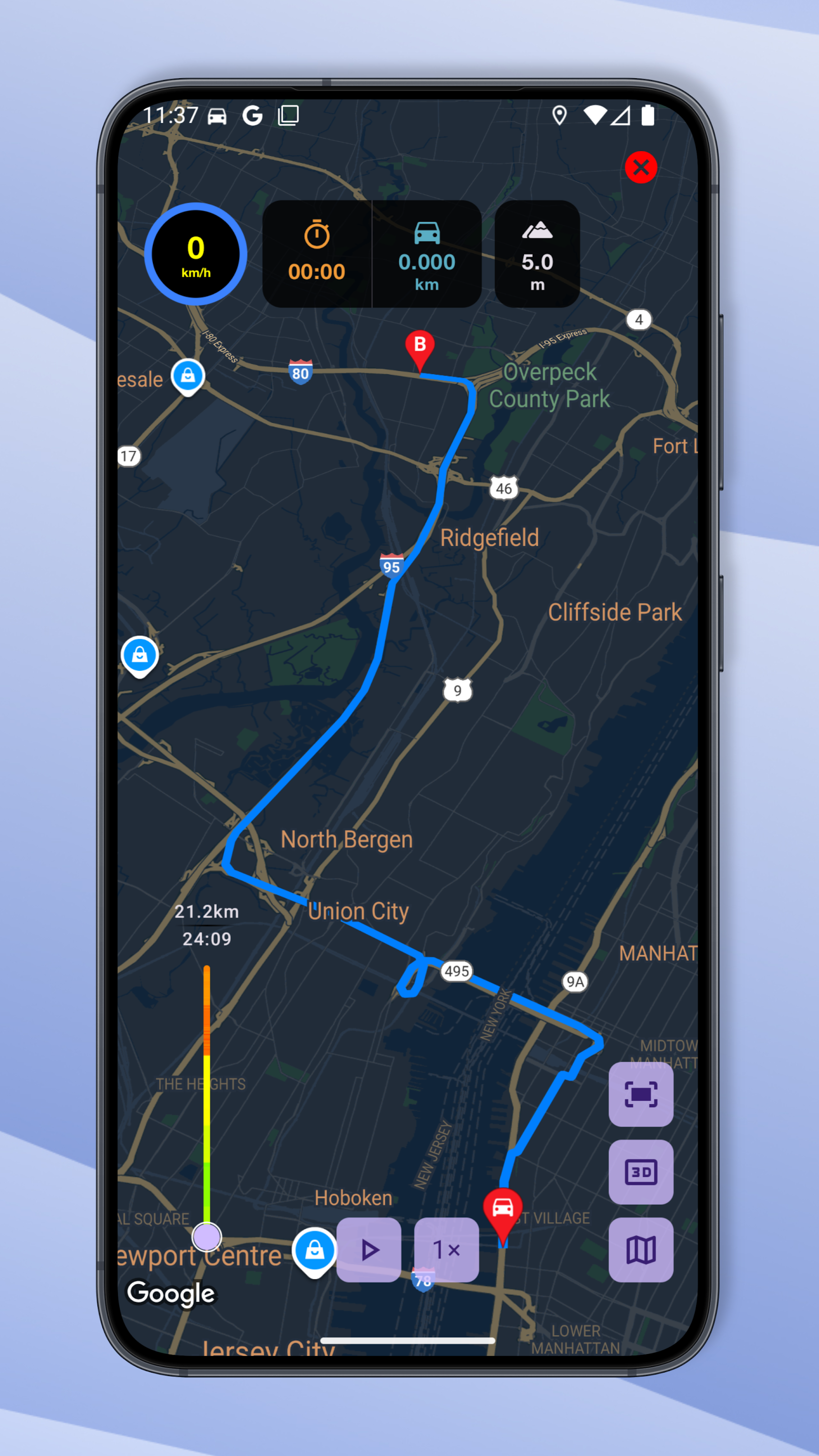 اسکرین شات 5 برنامه Speed View GPS
