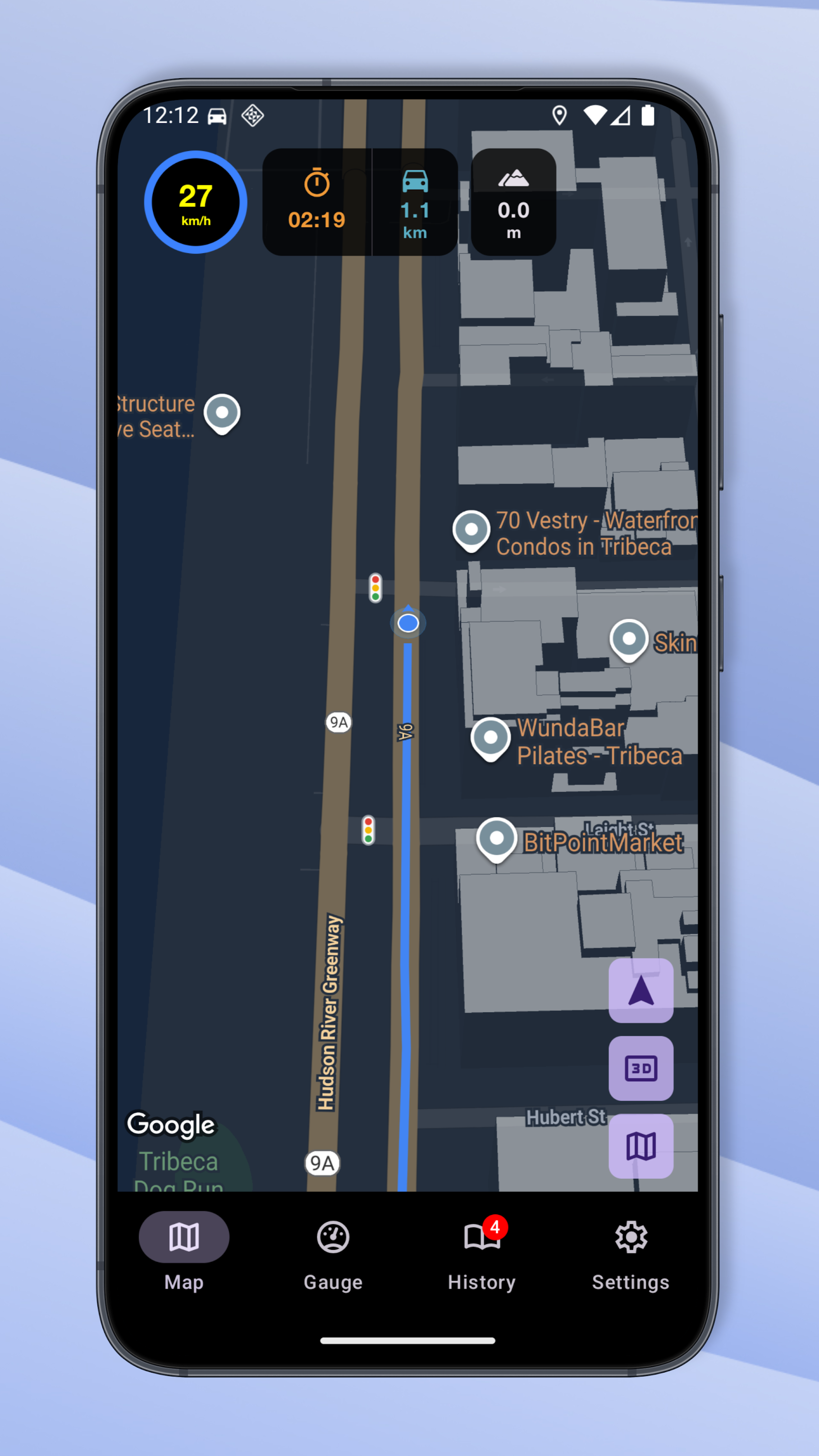 اسکرین شات 3 برنامه Speed View GPS