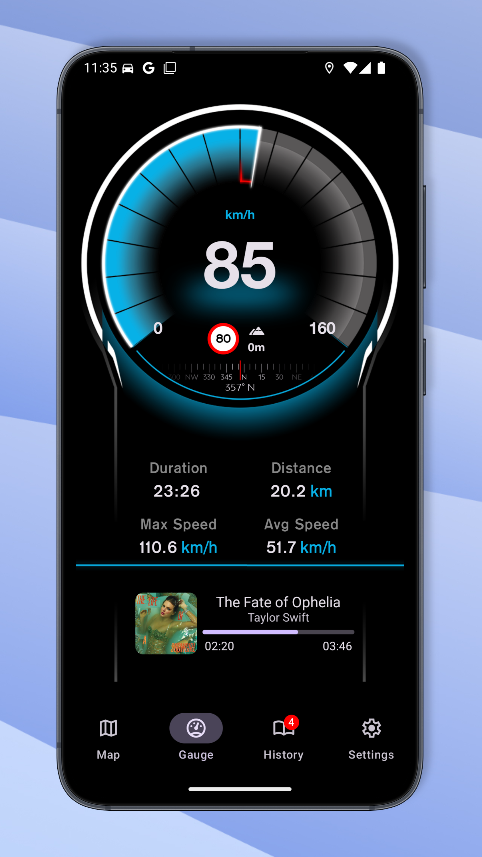 اسکرین شات 1 برنامه Speed View GPS