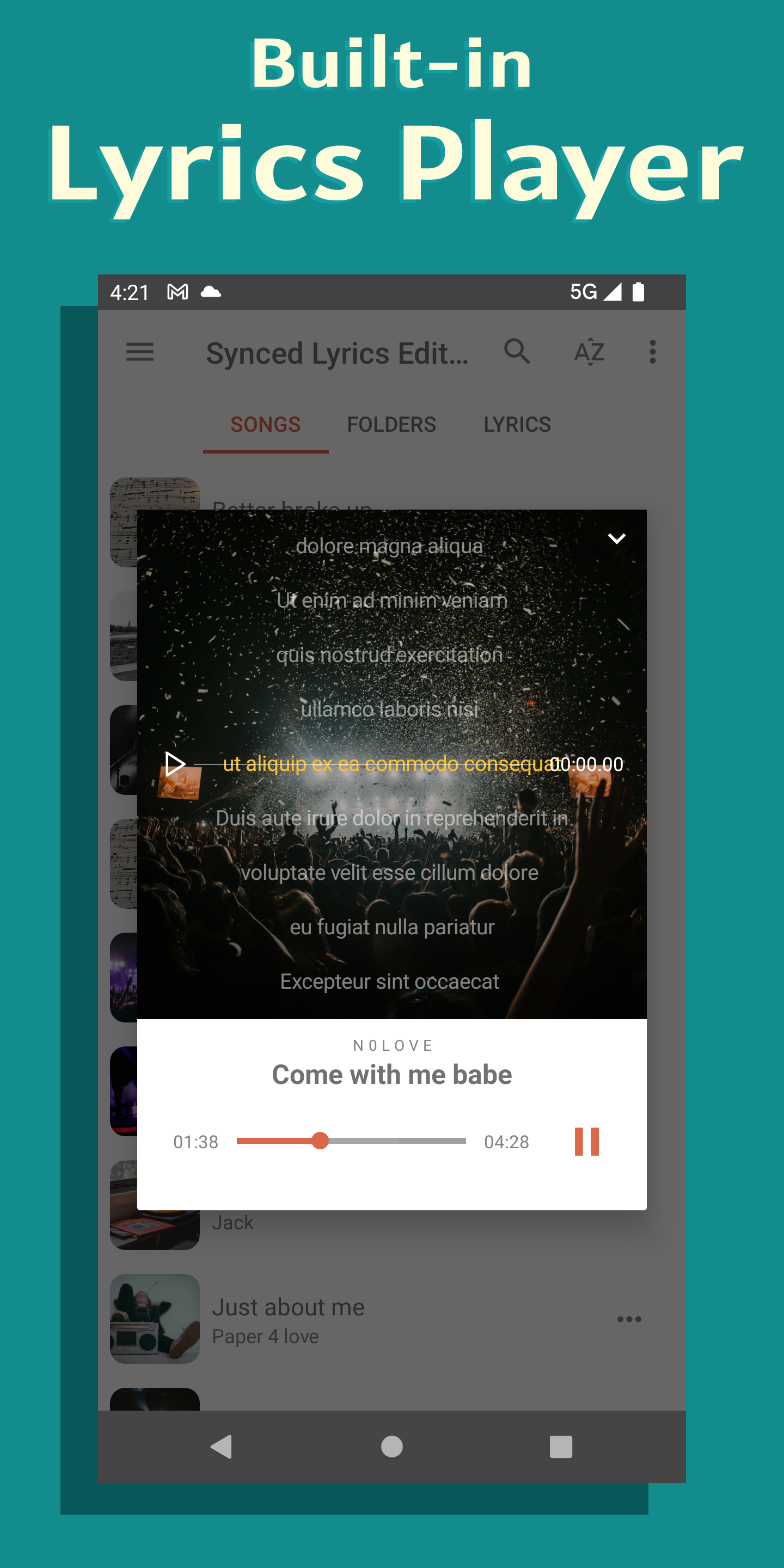 اسکرین شات 6 برنامه Lyrics Editor: Make Lyrics