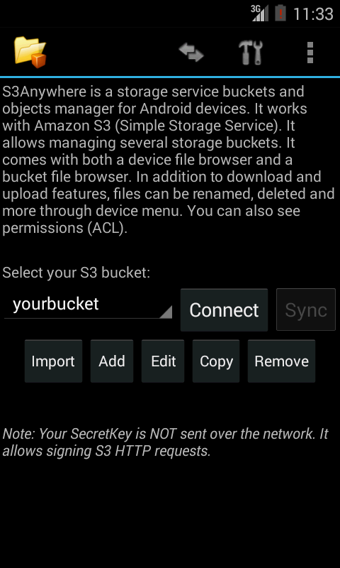 اسکرین شات 3 برنامه BucketAnywhere for S3