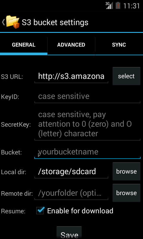 اسکرین شات 2 برنامه BucketAnywhere for S3