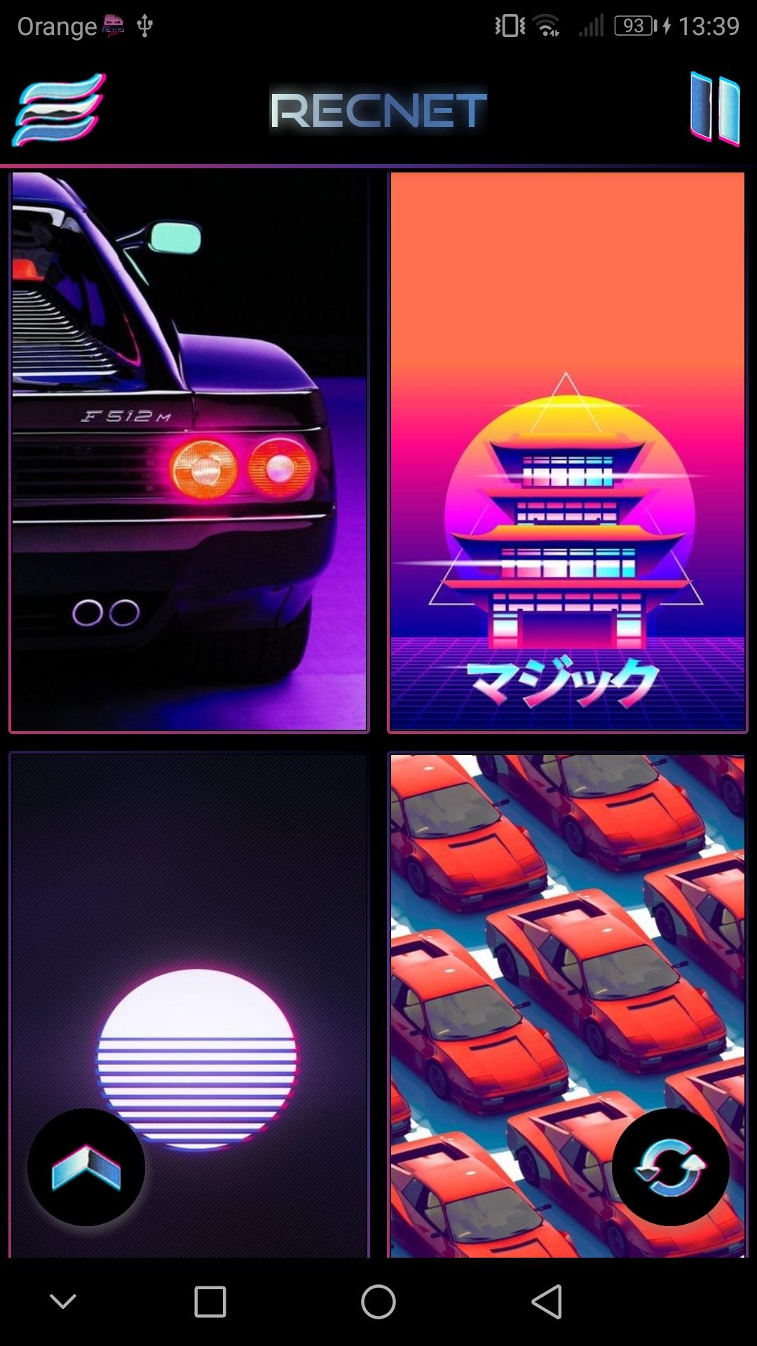 اسکرین شات 1 برنامه Retrowave HD Wallpapers