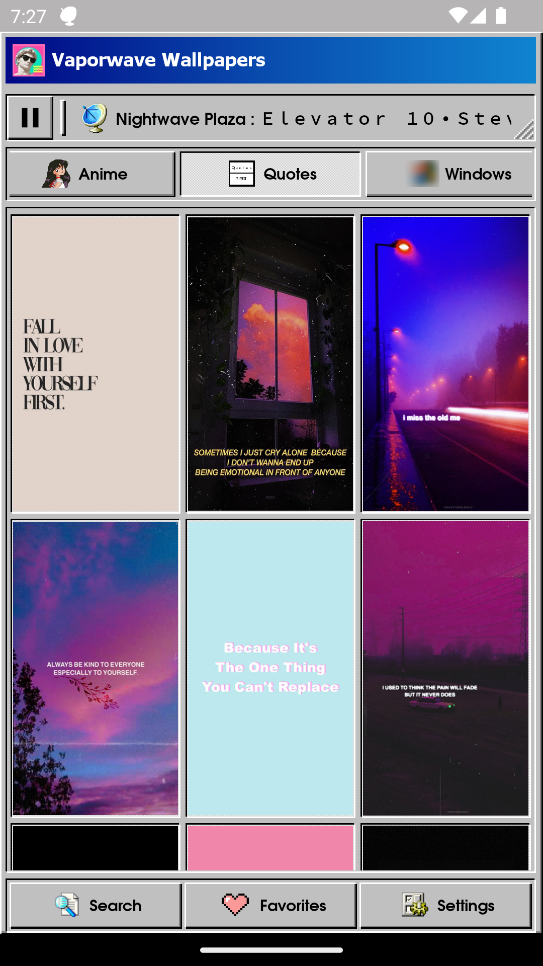 اسکرین شات 6 برنامه Vaporwave Wallpapers & Radio