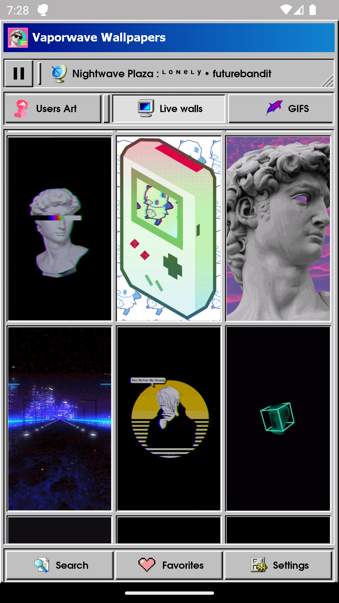 اسکرین شات 7 برنامه Vaporwave Wallpapers & Radio