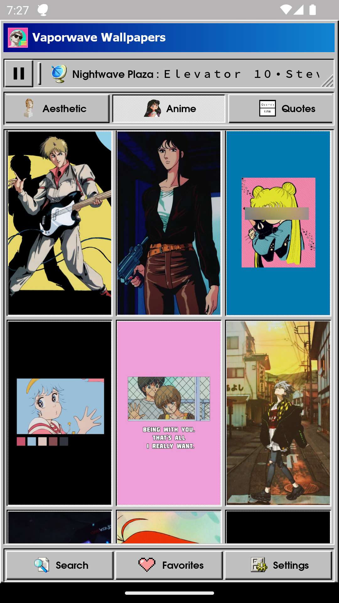 اسکرین شات 5 برنامه Vaporwave Wallpapers & Radio