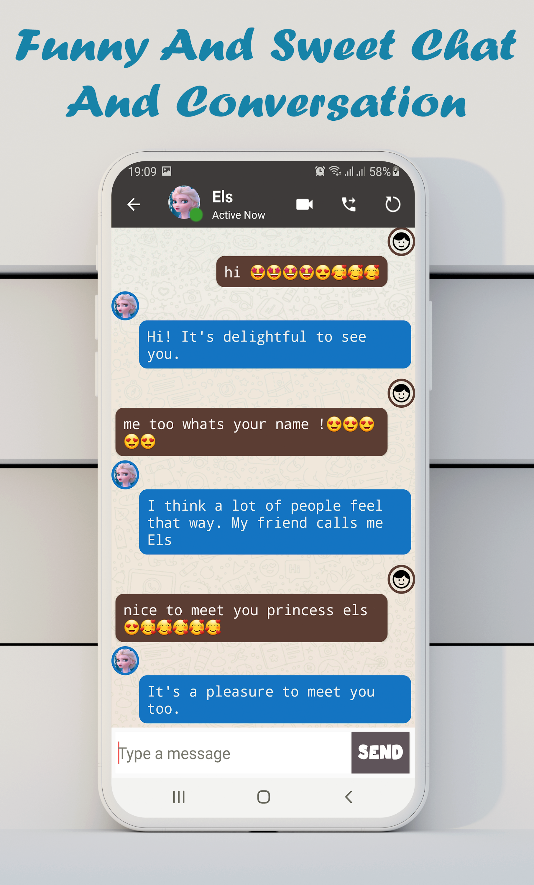 اسکرین شات 3 بازی fake video call princess ice