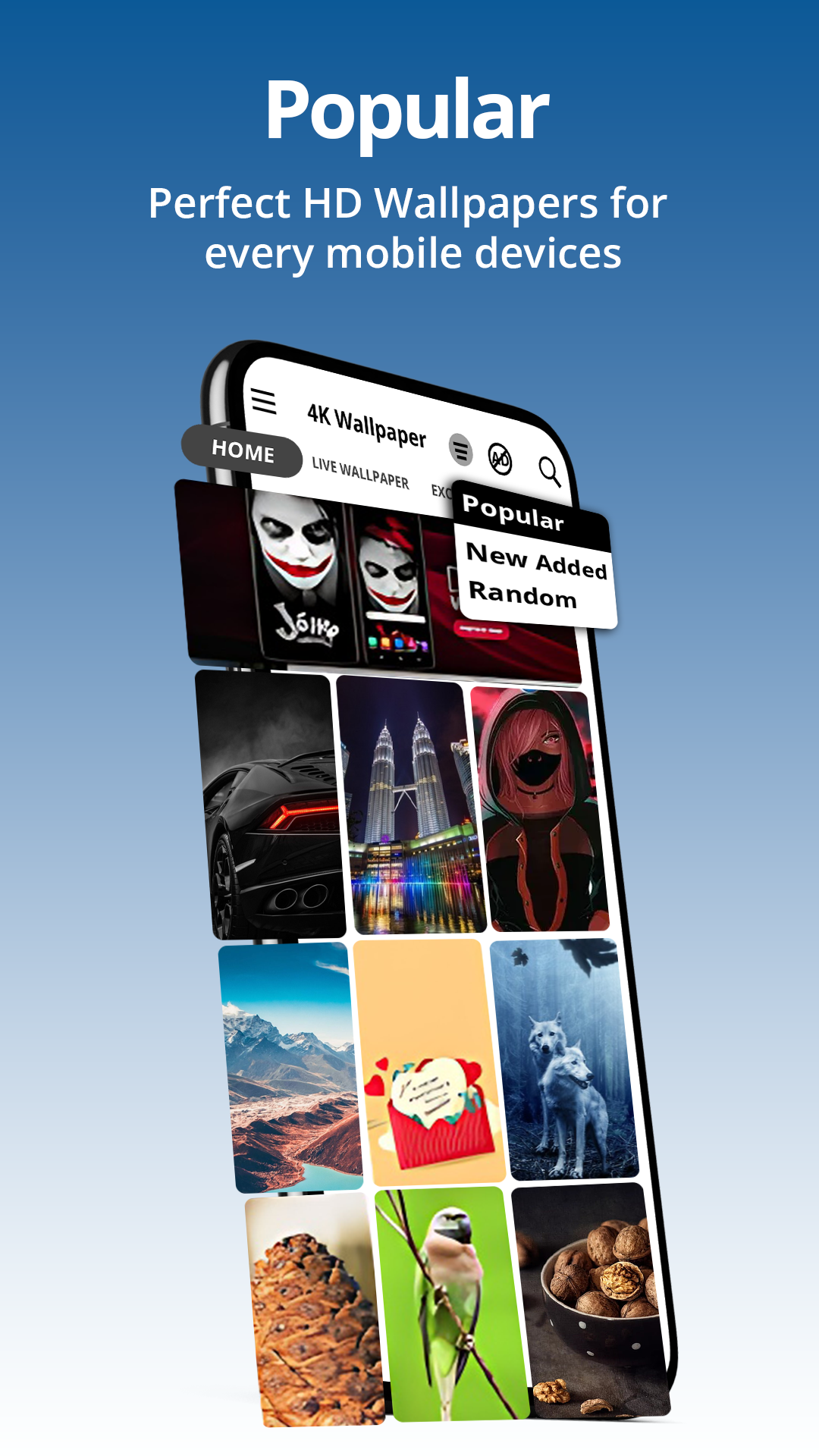 اسکرین شات 1 برنامه 4K Wallpaper Live Wallpapers