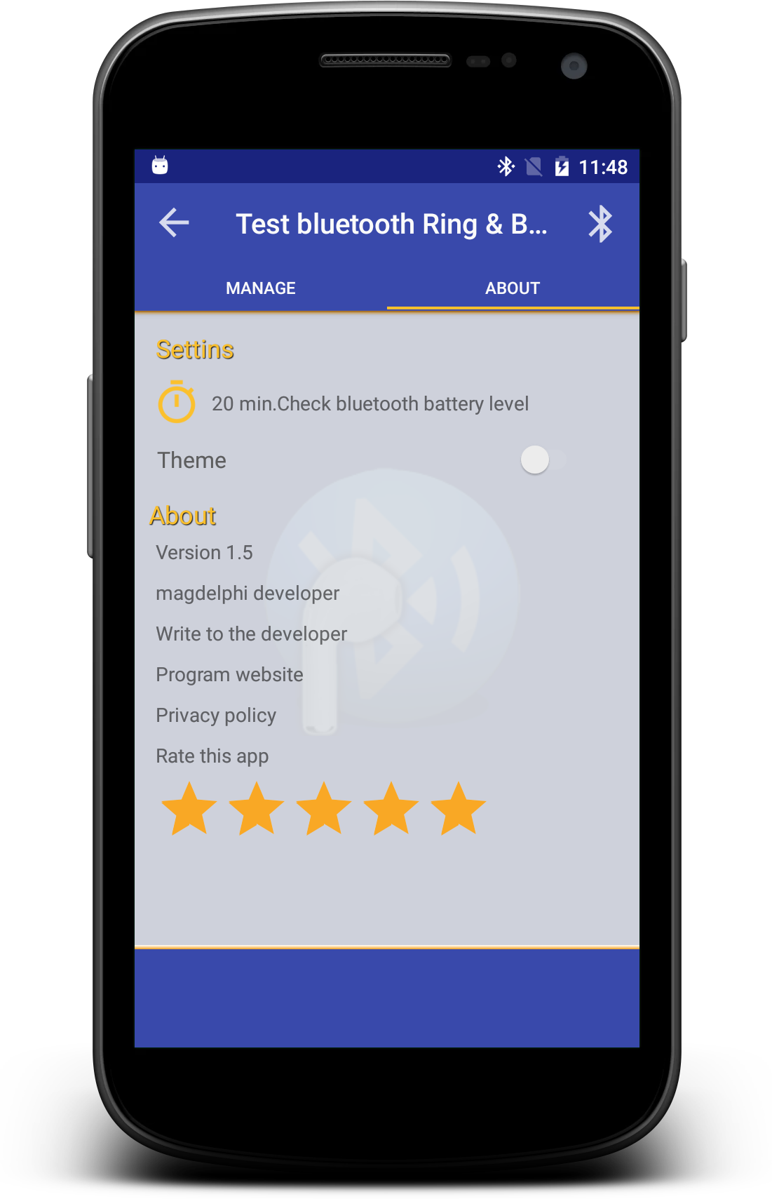 اسکرین شات برنامه Bluetooth headset check 4