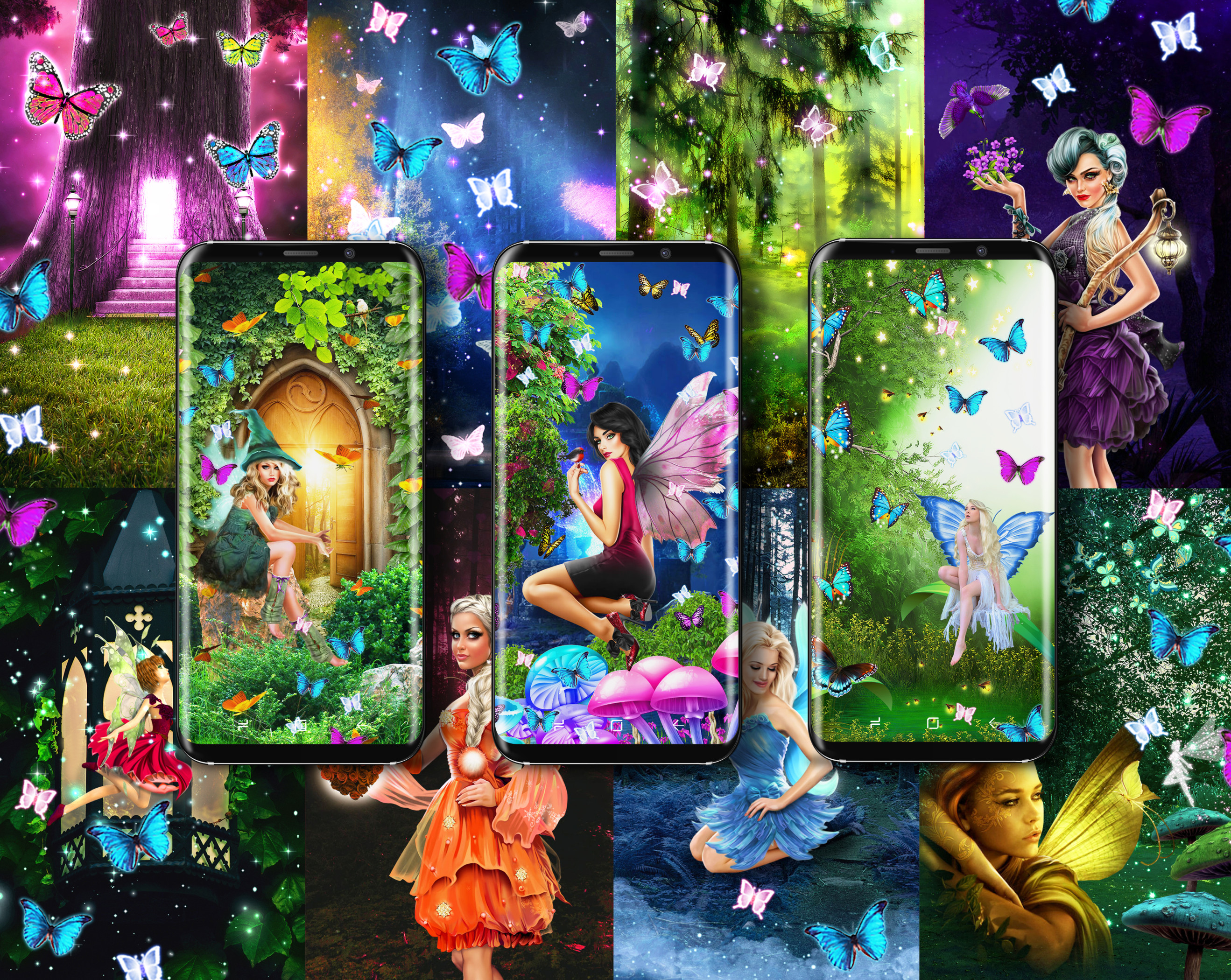 اسکرین شات 2 برنامه Magical forest live wallpaper