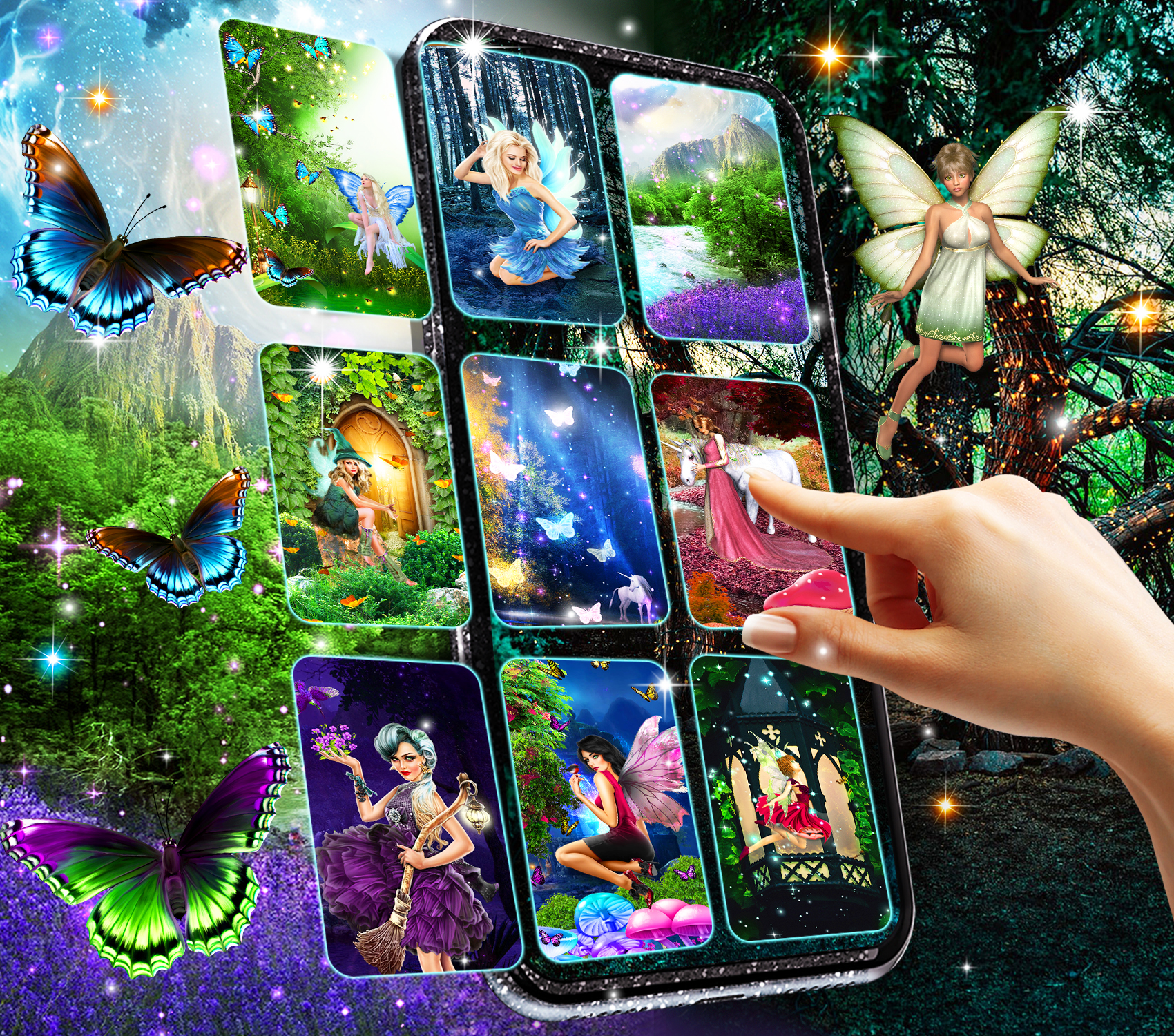 اسکرین شات 1 برنامه Magical forest live wallpaper