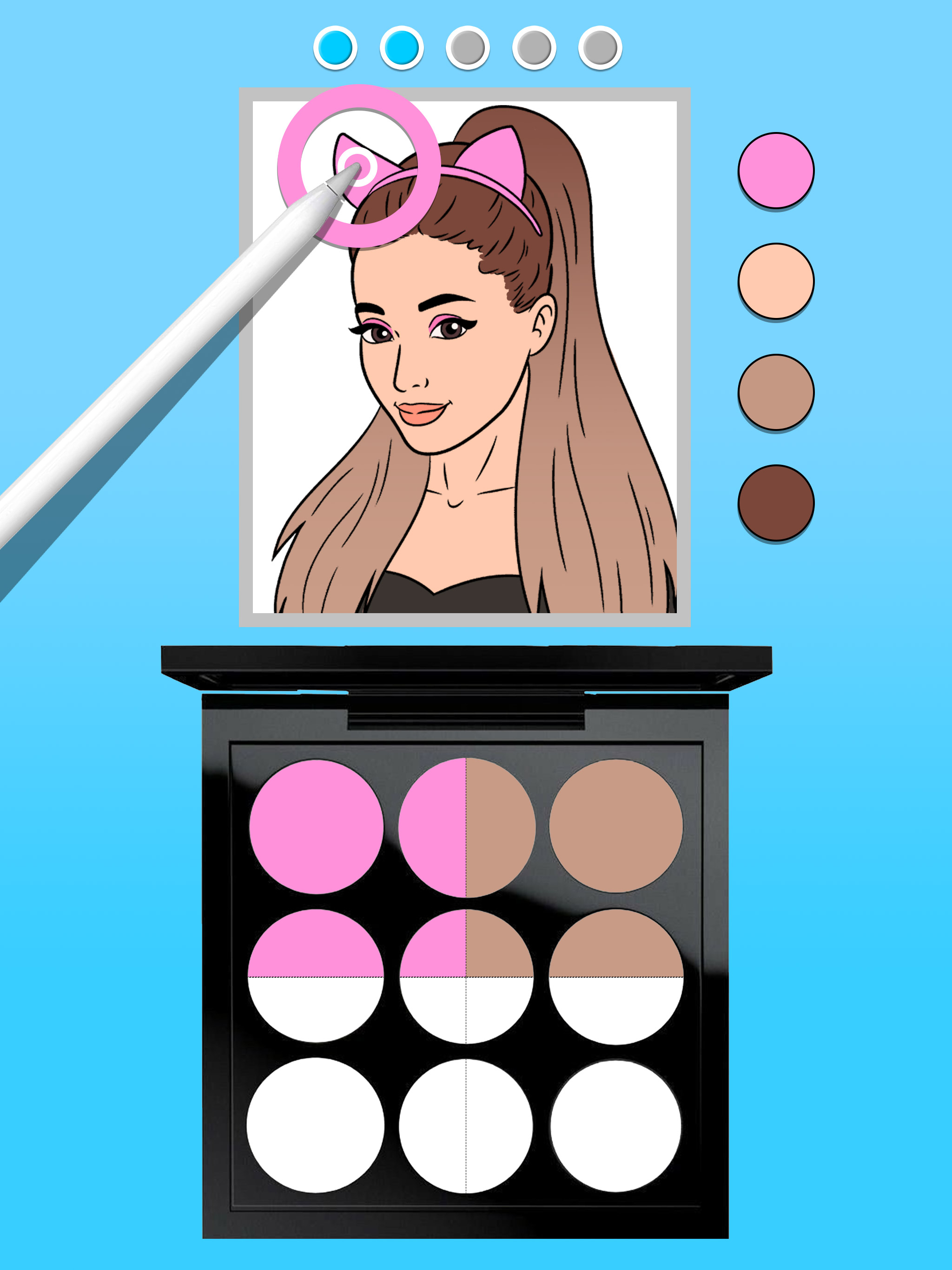 اسکرین شات 2 بازی Makeup Kit: DIY Dress Up Games