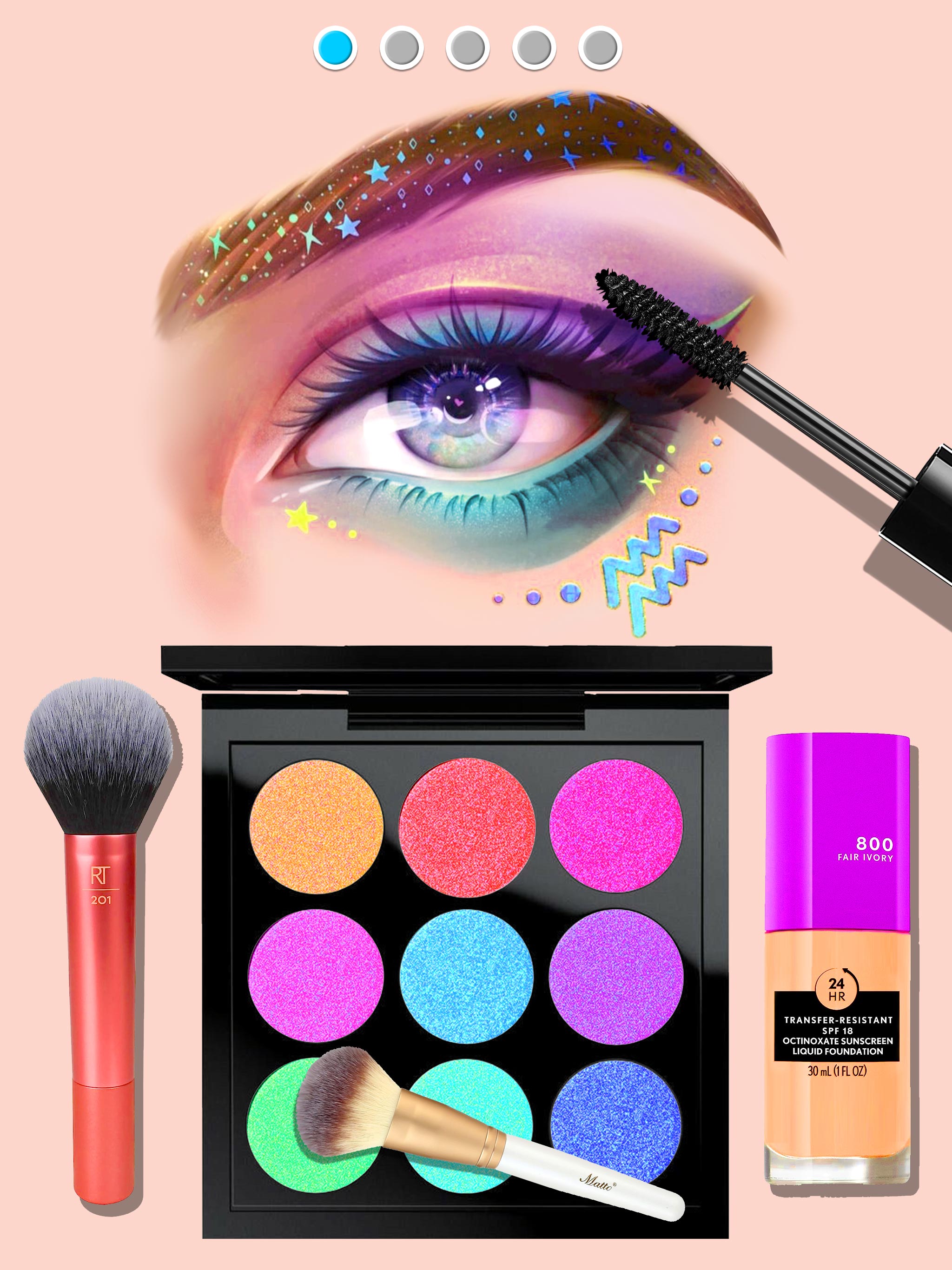 اسکرین شات 1 بازی Makeup Kit: DIY Dress Up Games