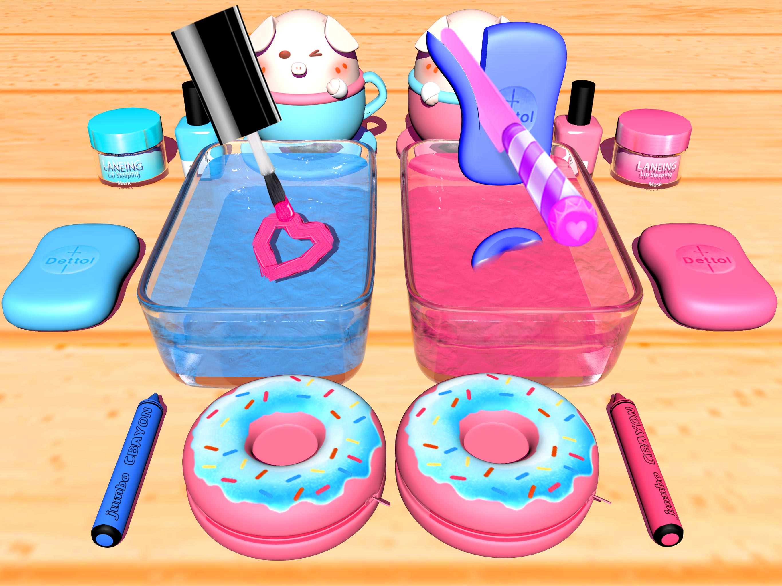 اسکرین شات 1 بازی Mix Makeup & Pop it into Slime