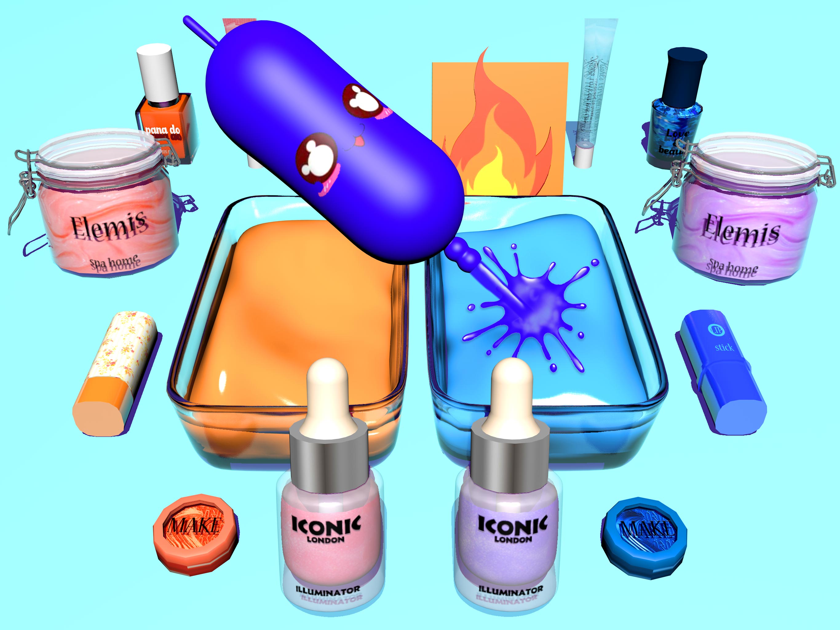 اسکرین شات 3 بازی Mix Makeup & Pop it into Slime