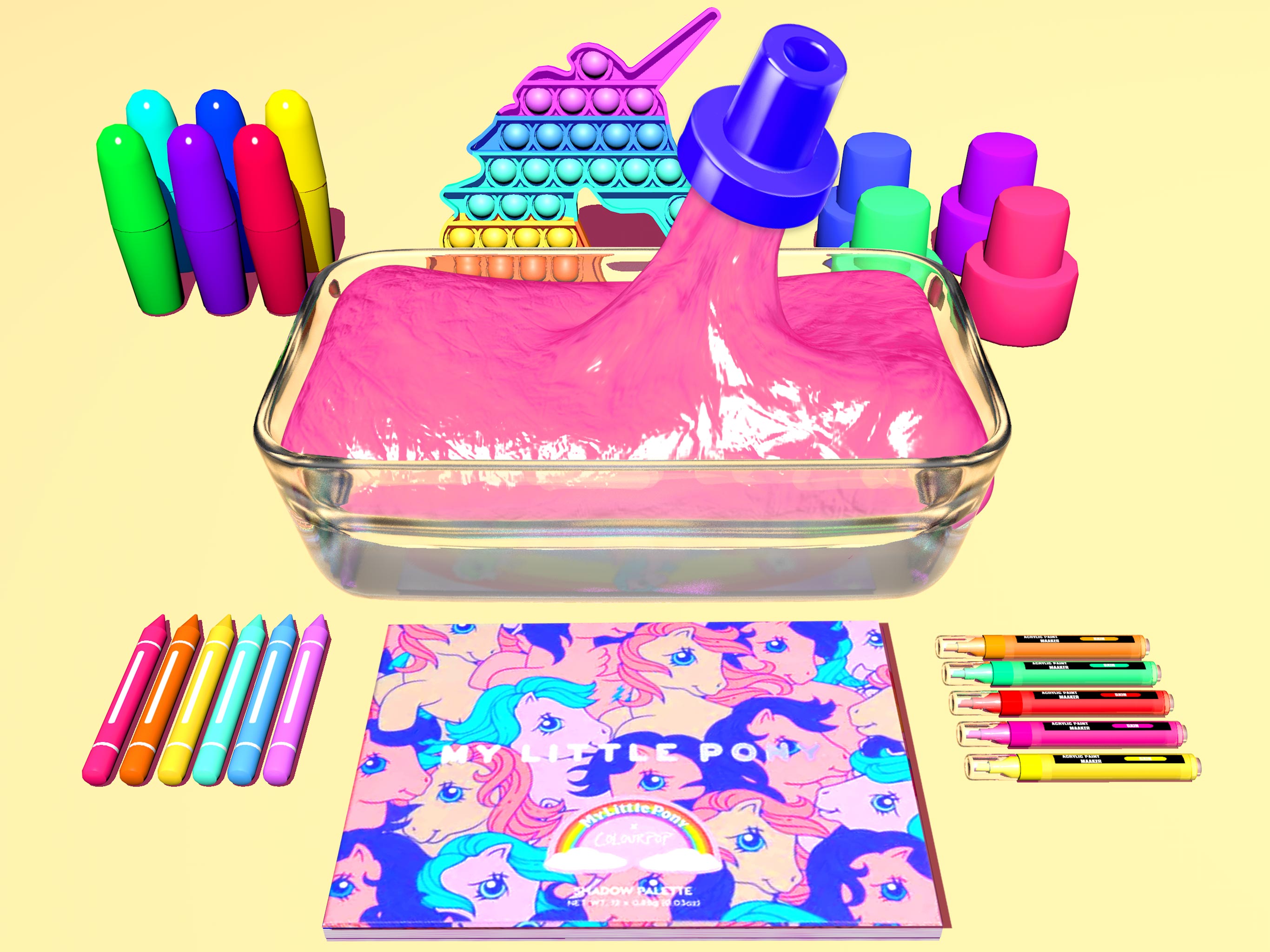 اسکرین شات 6 بازی Mix Makeup & Pop it into Slime