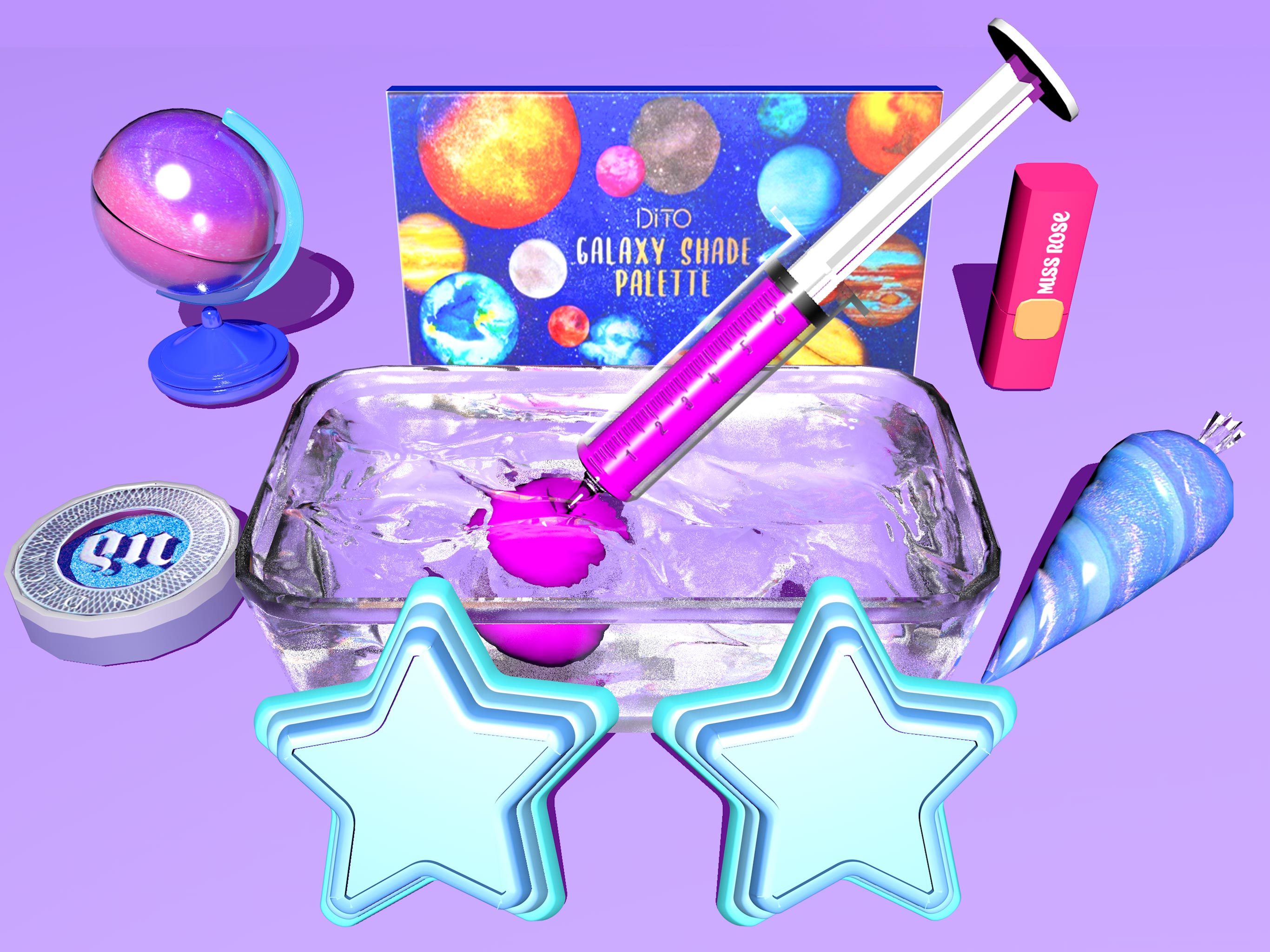 اسکرین شات 5 بازی Mix Makeup & Pop it into Slime