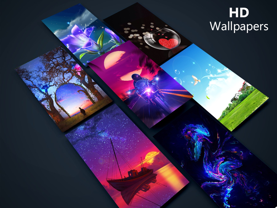 اسکرین شات 1 برنامه Wallpapers : HD , AMOLED, DARK