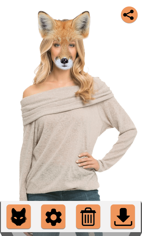 اسکرین شات 1 برنامه Animal Face Maker : Animal Fac